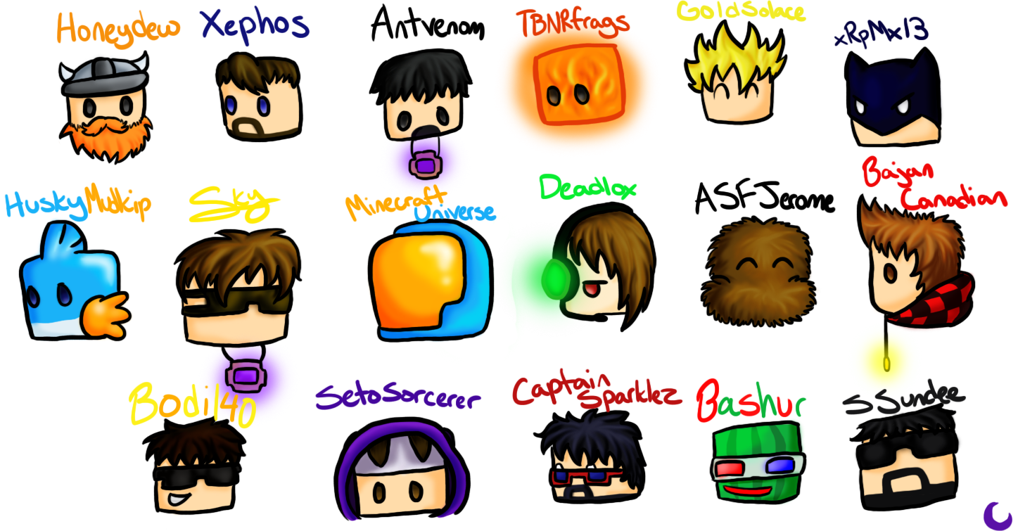 famous minecraft youtubers skins