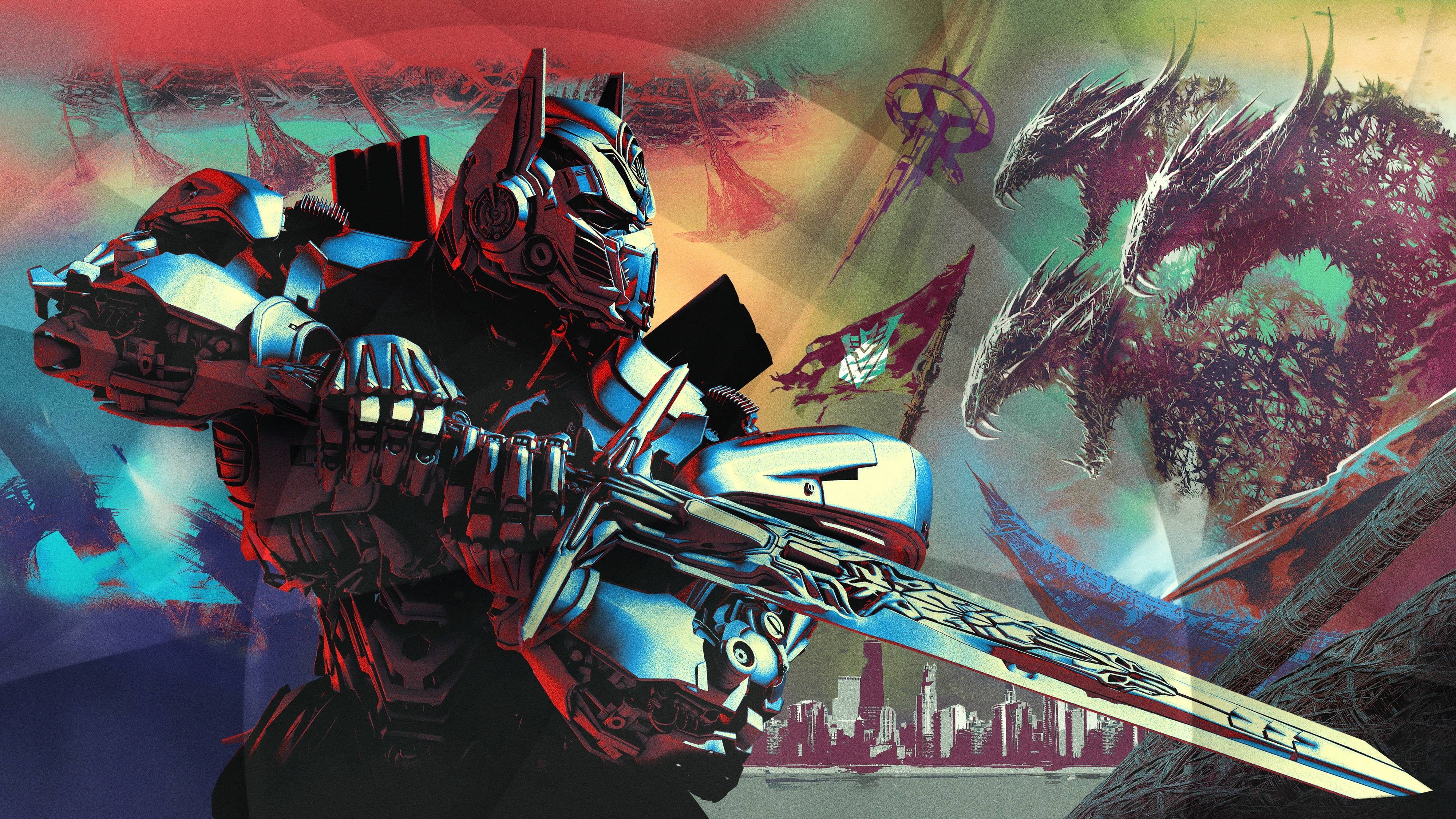 Wallpaper, anime, movies, Transformers, transformers the last knight, Optimus Prime, machine, comics, screenshot, mecha, computer wallpaper, comic book 4000x2250
