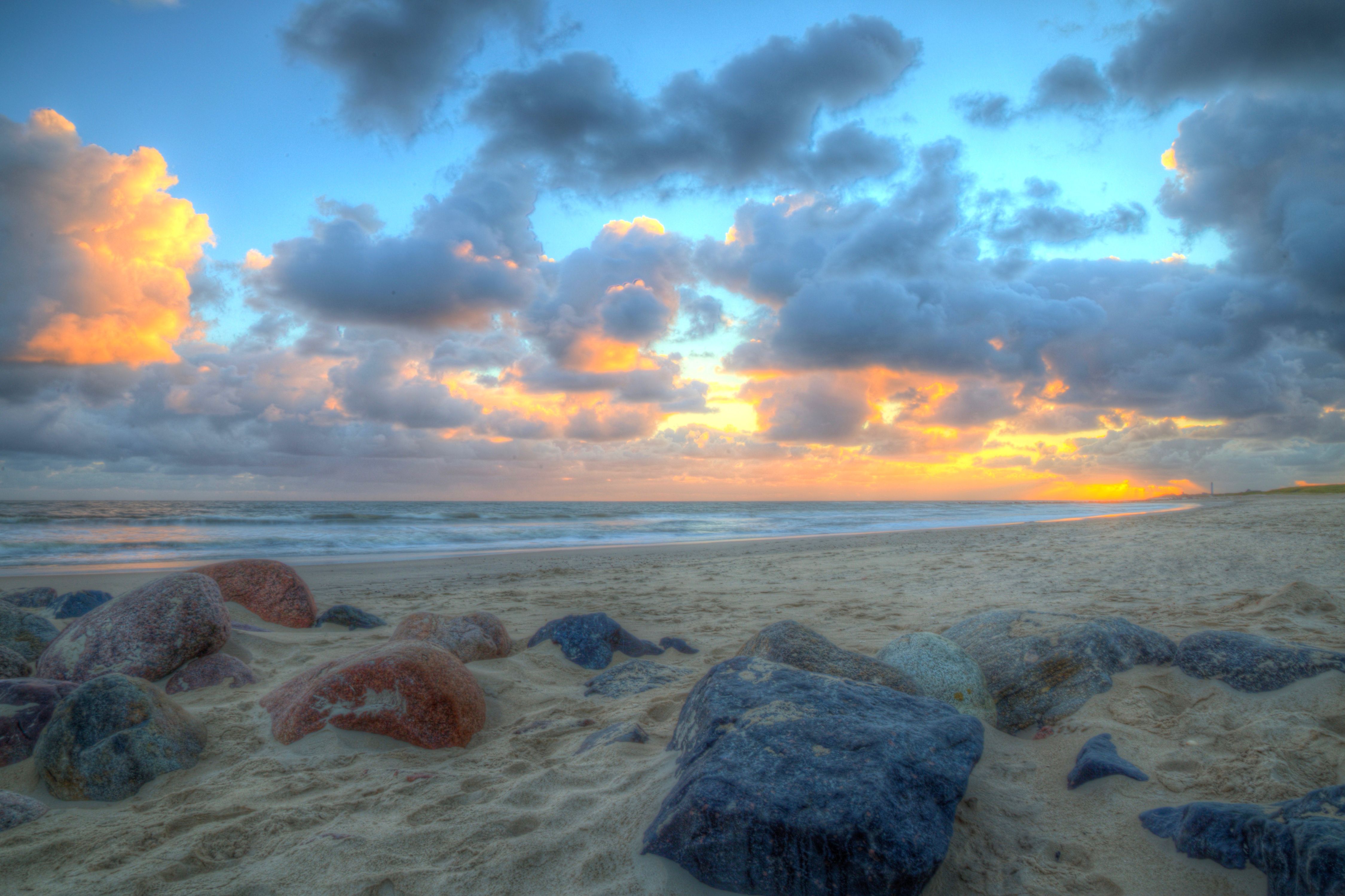 Sunset over Denmark Coast 4k Ultra HD Wallpaper