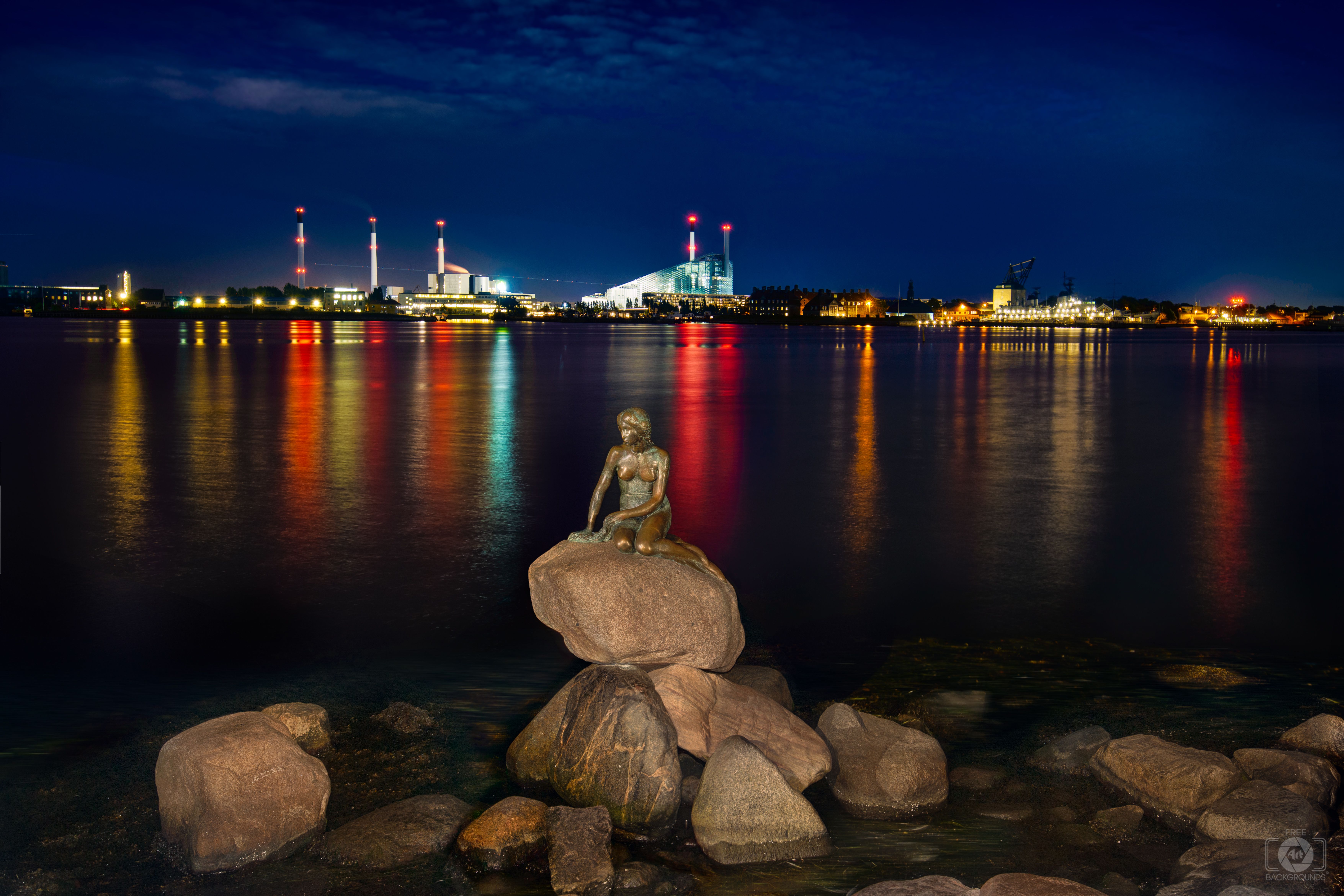 The Little Mermaid Statue Copenhagen Denmark Background Quality Free Background