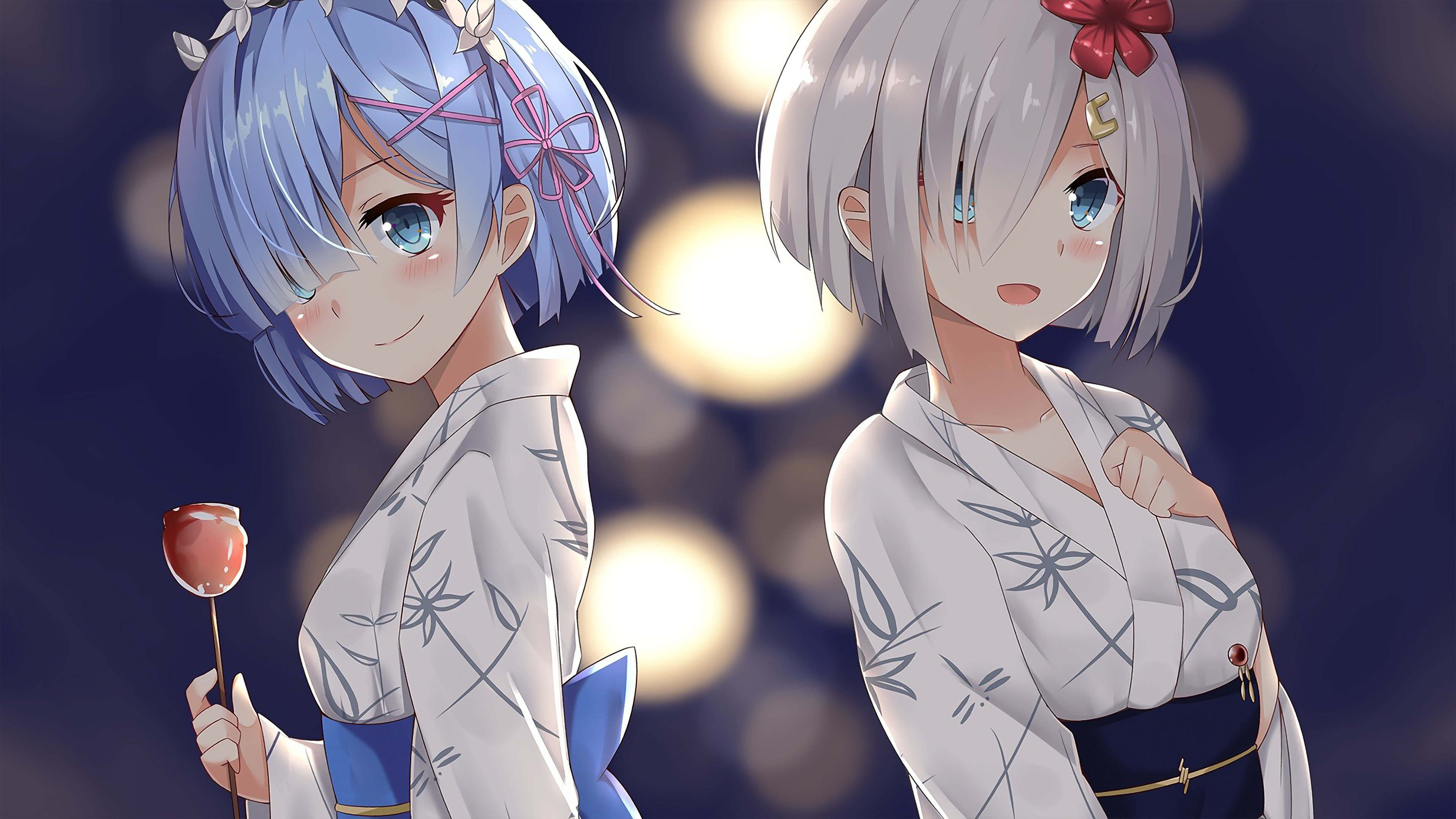 Re Zero Rem And Hamakaze Uhd 4k Wallpaper And Hamakaze