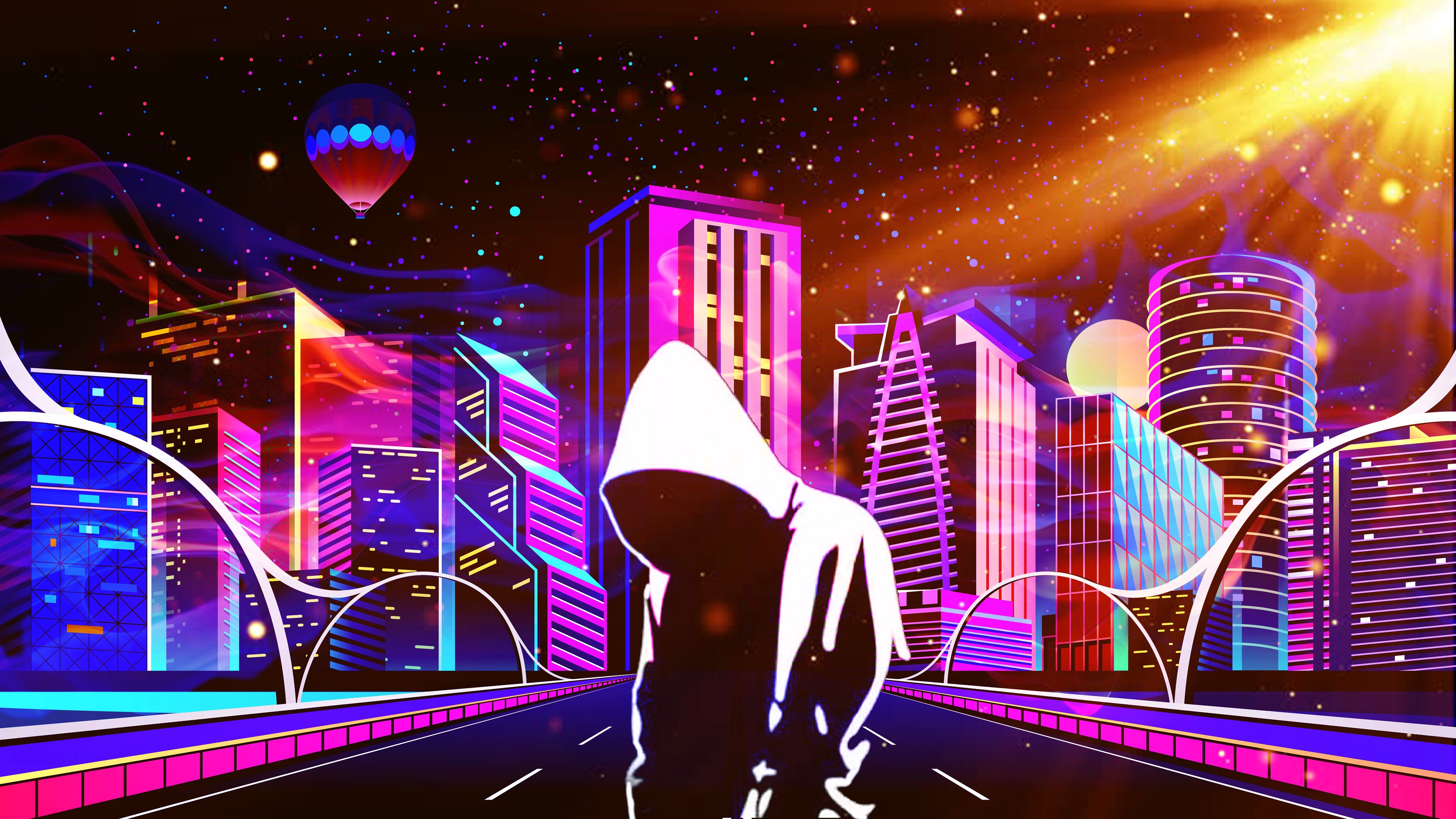 Neon City Wallpaper 1920X1080 HD