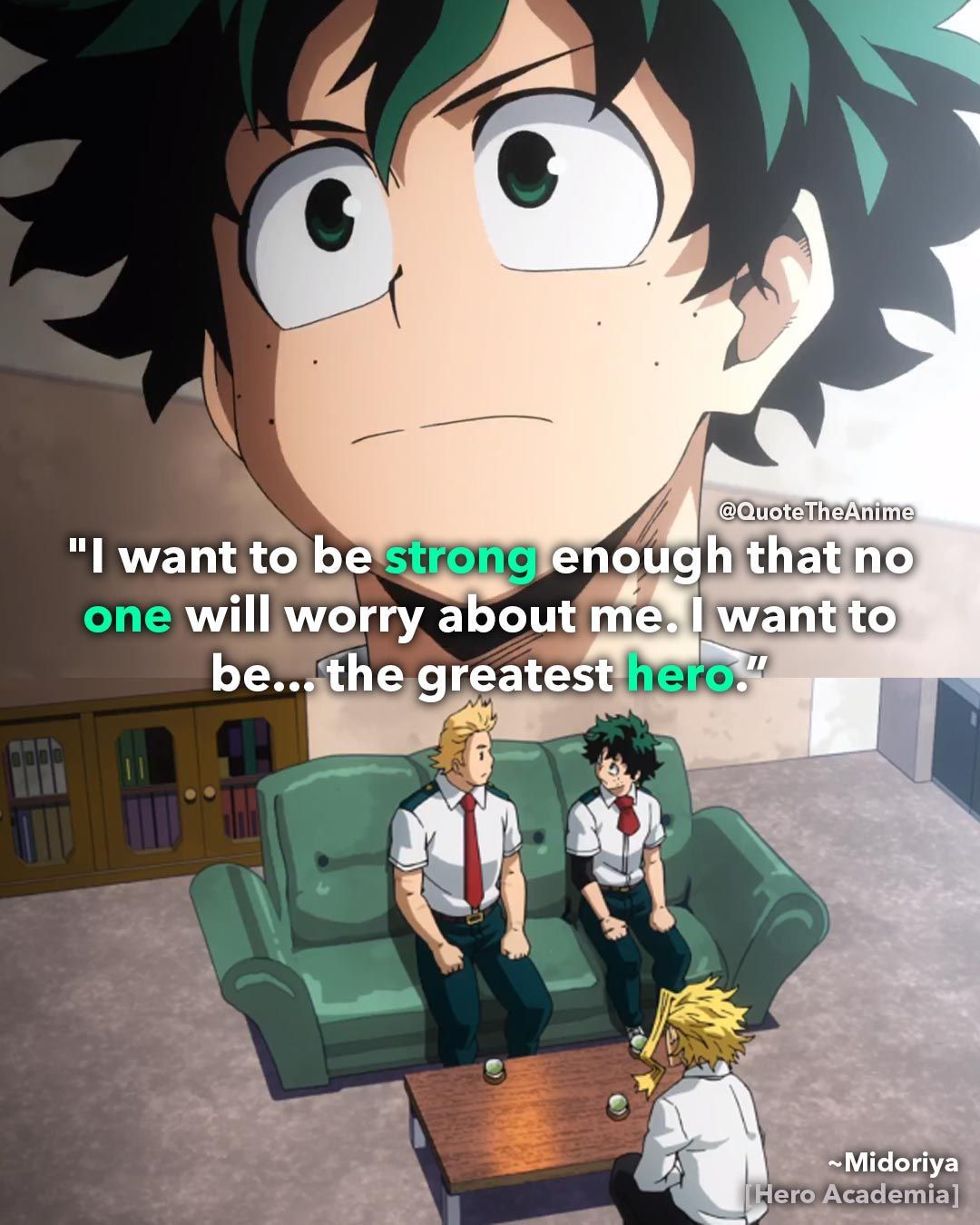 Powerful My Hero Academia Quotes (IMAGES + Wallpaper). Hero quotes, Anime quotes inspirational, Hero