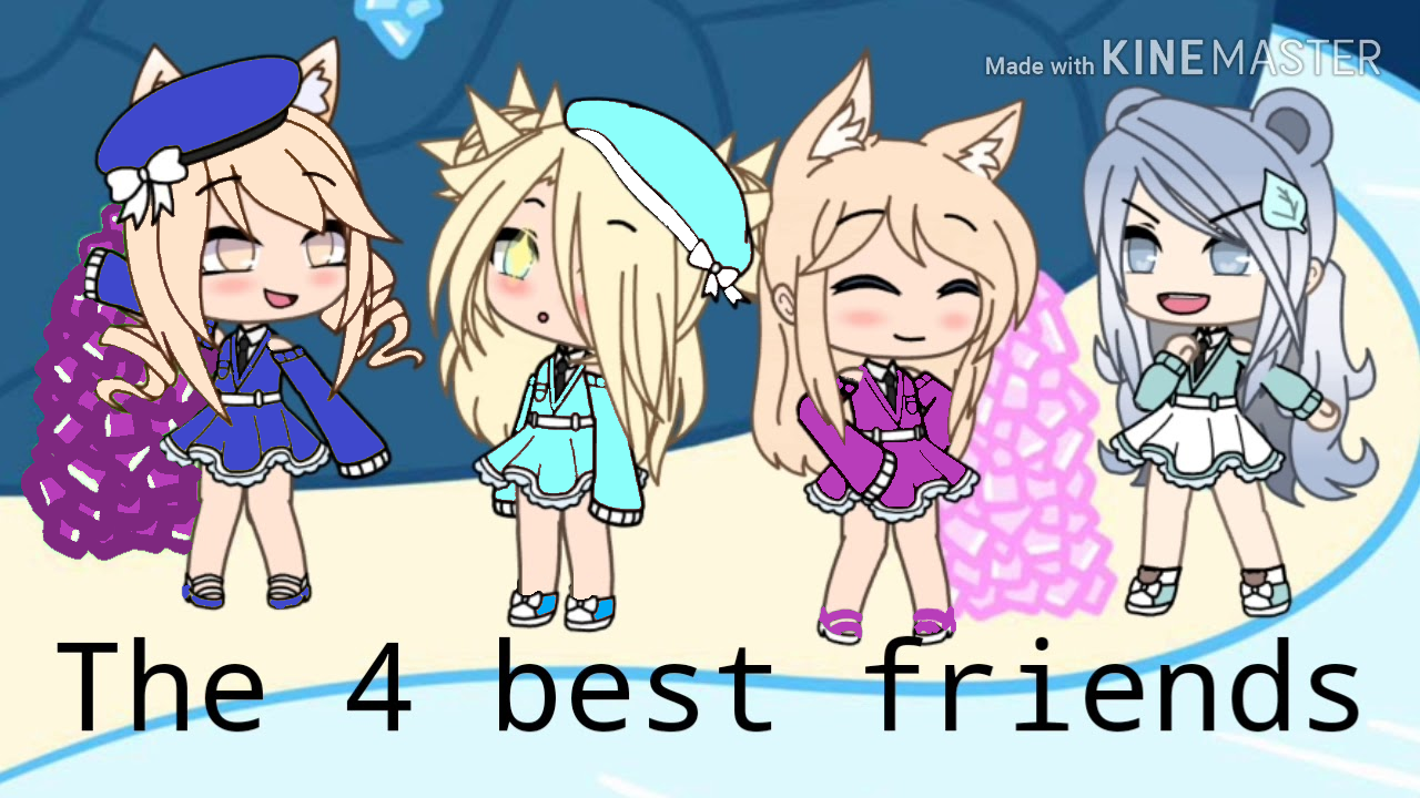 gacha life 4 friends. Cute anime chibi, 4 best friends, Chibi