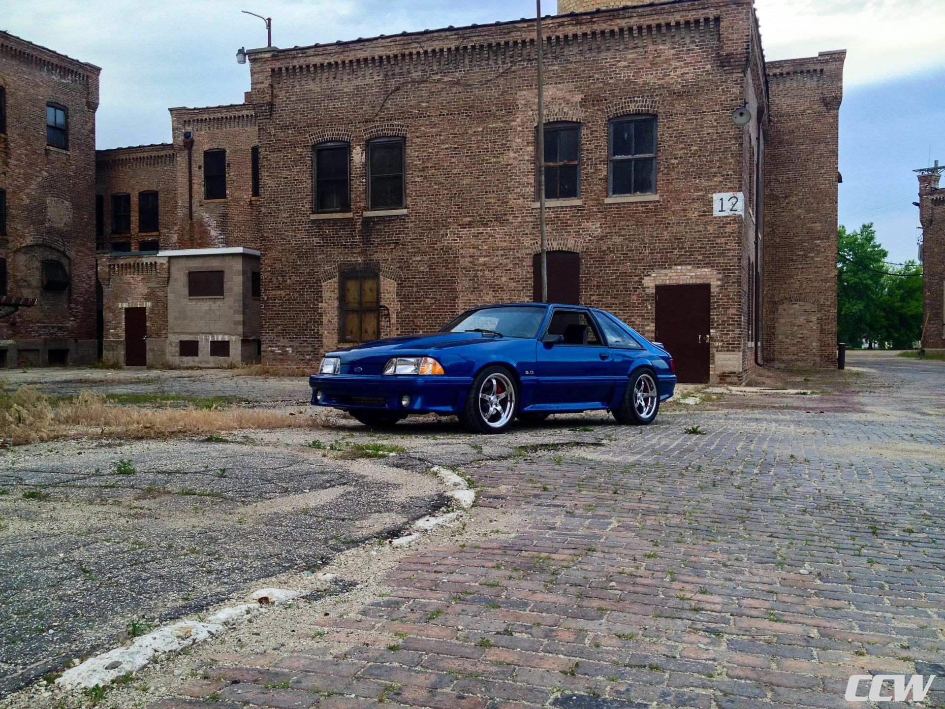 Blue Ford Mustang Foxbody SP500 Forged Wheels