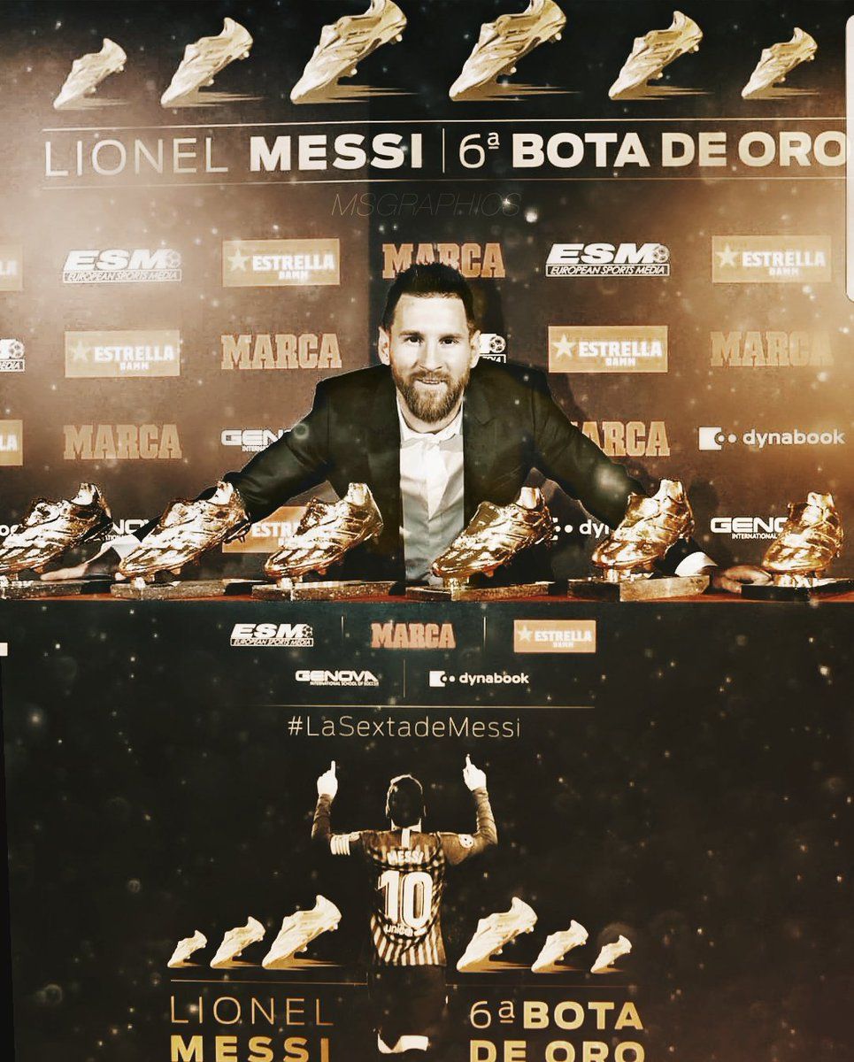 Football Magazine GFX Messi wallpaper ❤❤ Leo Messi won his 6th Golden Boot. He has received highest number of golden boot. It's his 3rd in a row. Cristiano Ronaldo