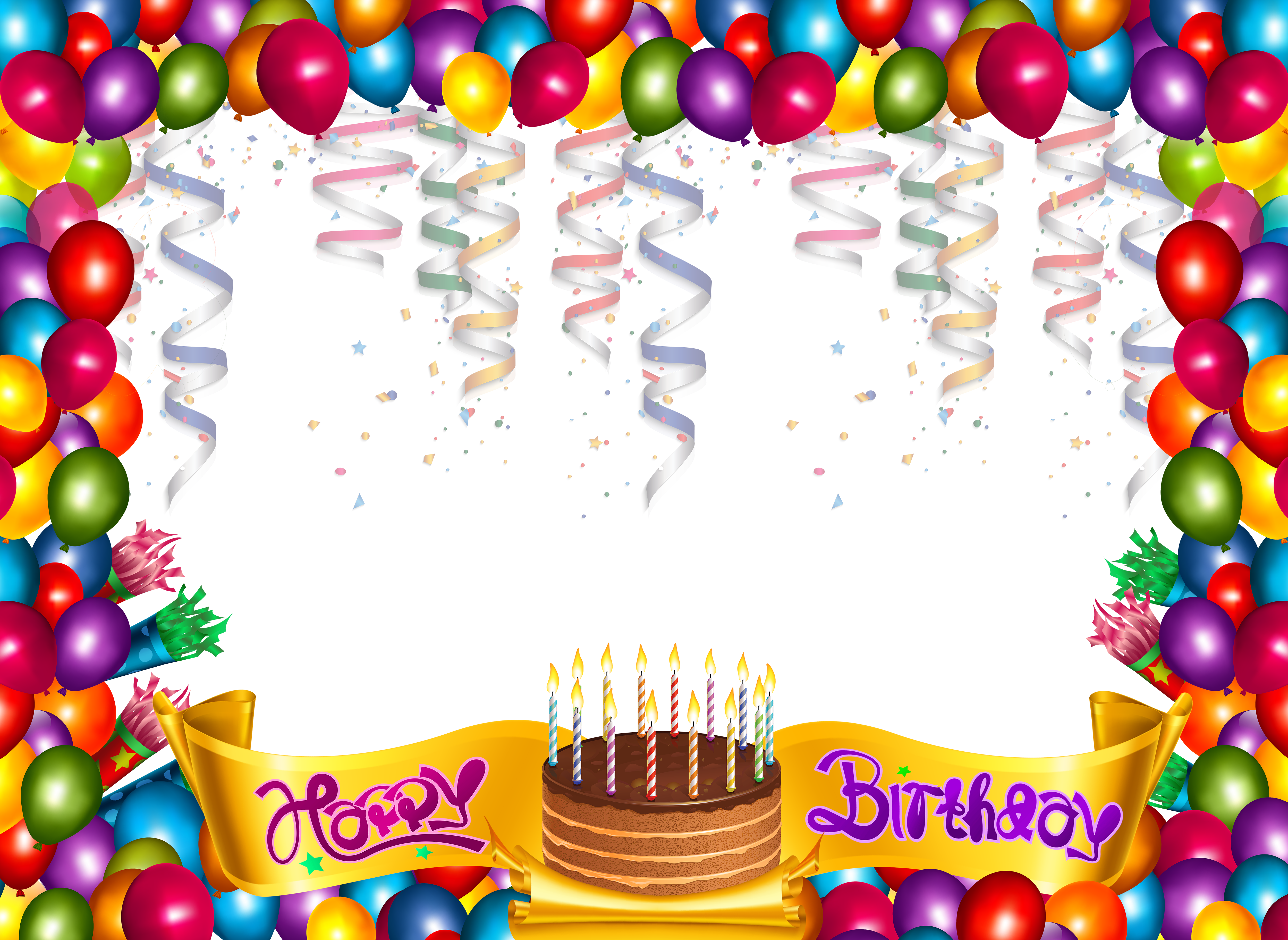 Cute Happy Birthday Frame​-Quality Image and Transparent PNG Free Clipart