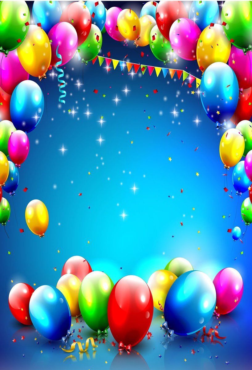 Chiefbackdrop™ Surrounding Balloons Background For Party Idaes And Baby Shower. Birthday background, Happy birthday blue, Happy birthday frame