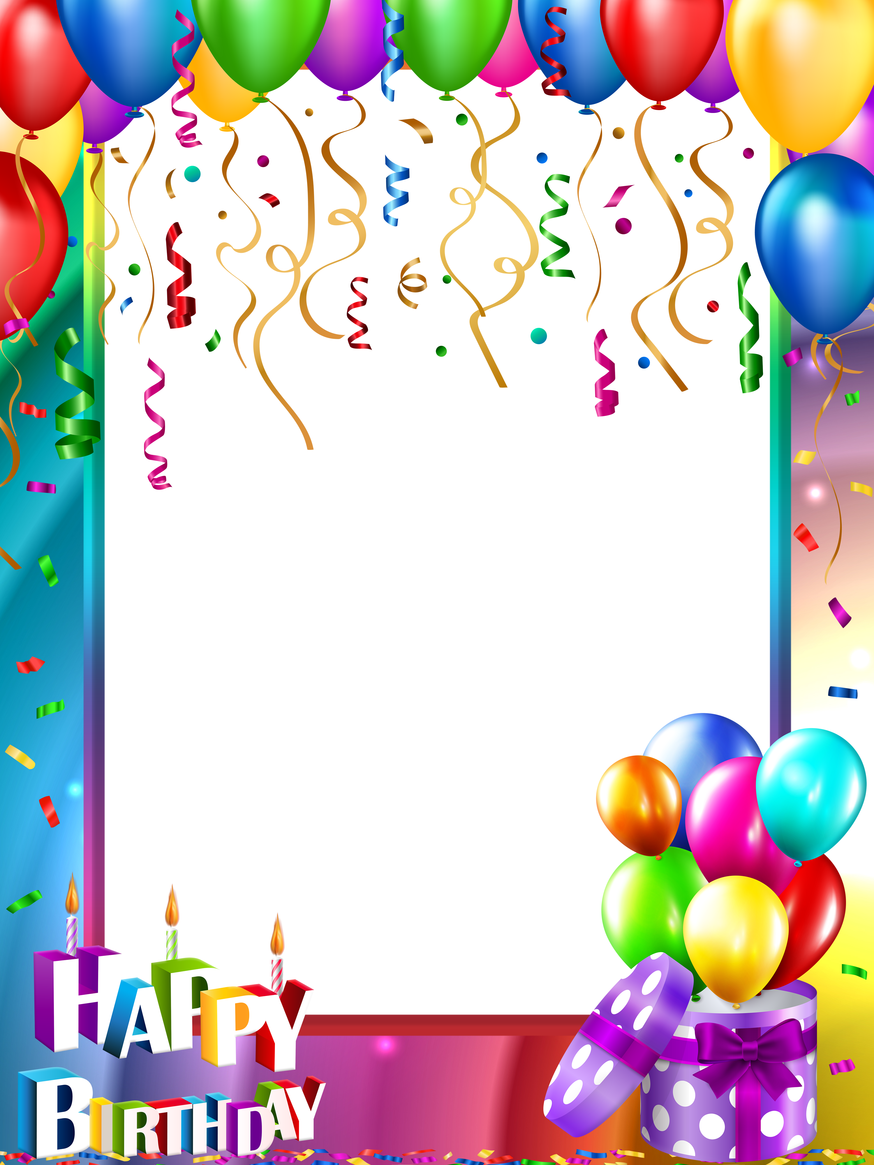 Happy Birthday PNG Transparent Frame​-Quality Image and Transparent PNG Free Clipart