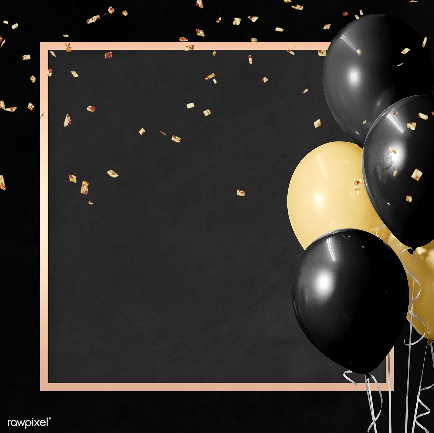 Free download Download premium illustration of Golden square balloons frame [1400x1399] for your Desktop, Mobile & Tablet. Explore Background Birthday. Birthday Background, Birthday Wallpaper, Birthday Background