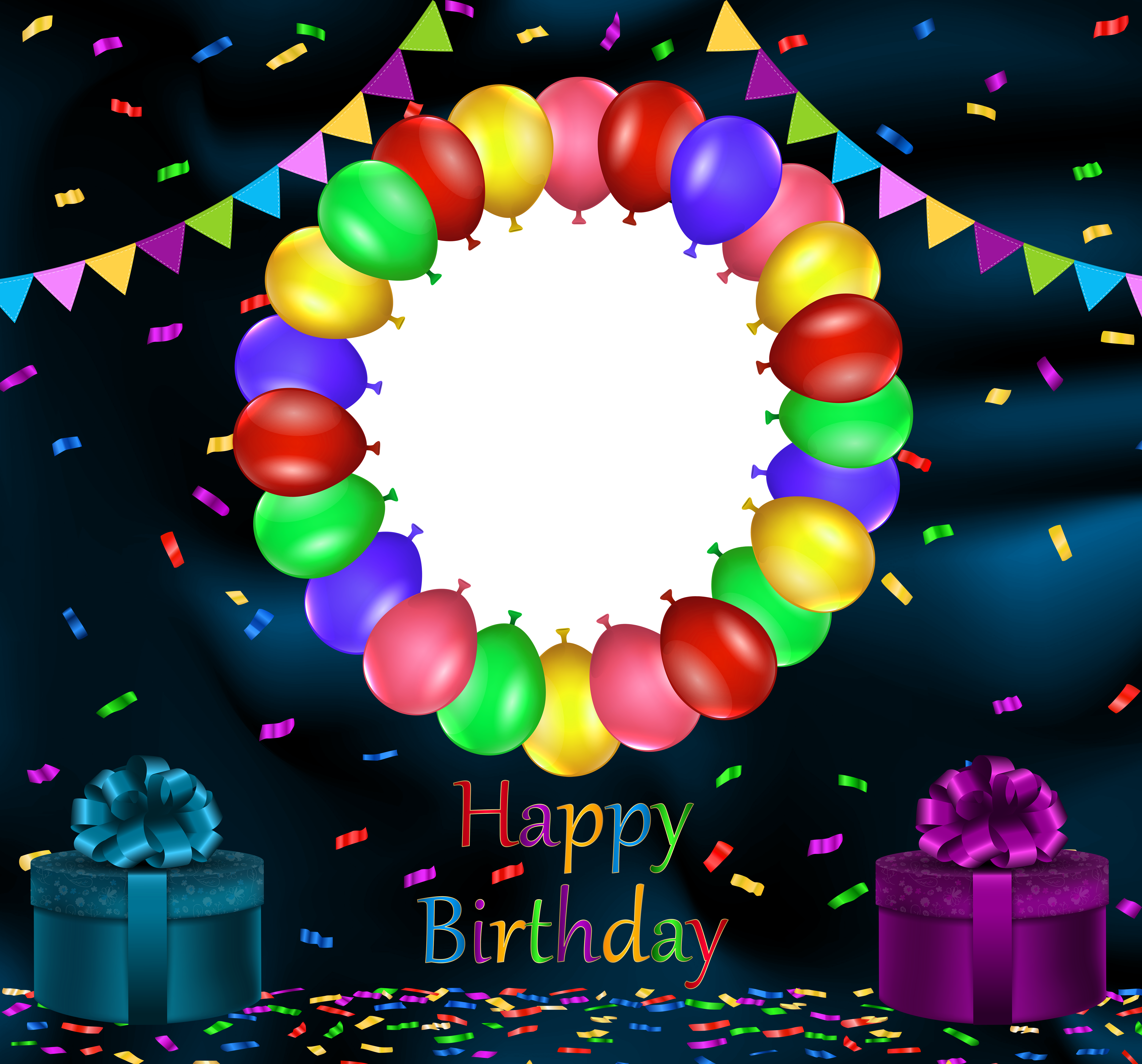 Blue Happy Birthday Transparent PNG Frame​-Quality Image and Transparent PNG Free Clipart