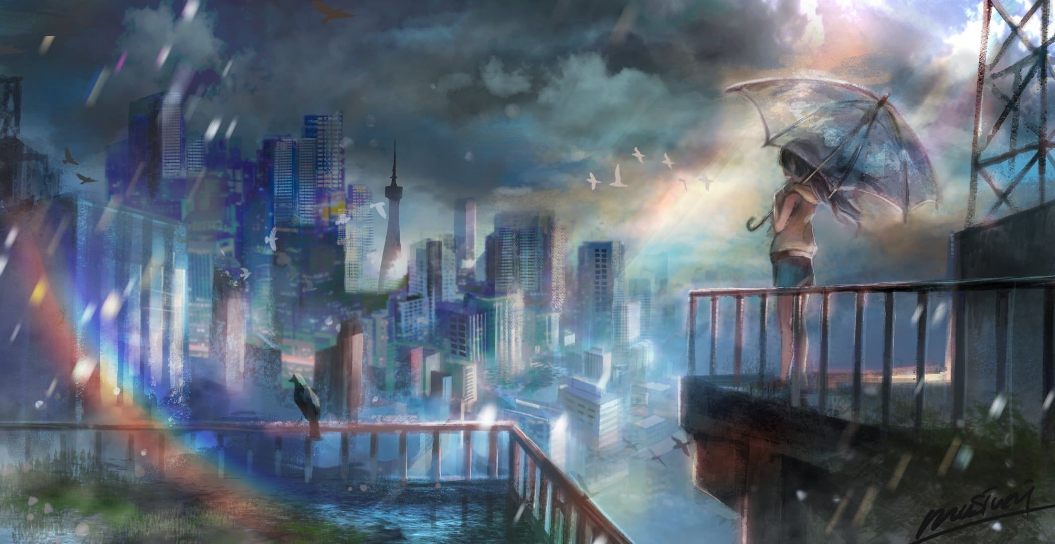 From  Weathering with You  Tenki no ko  1366x768  rwallpaper