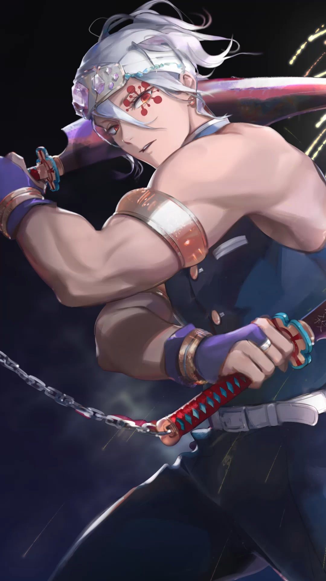 I animated this Tengen Uzui live wallpaper. Art