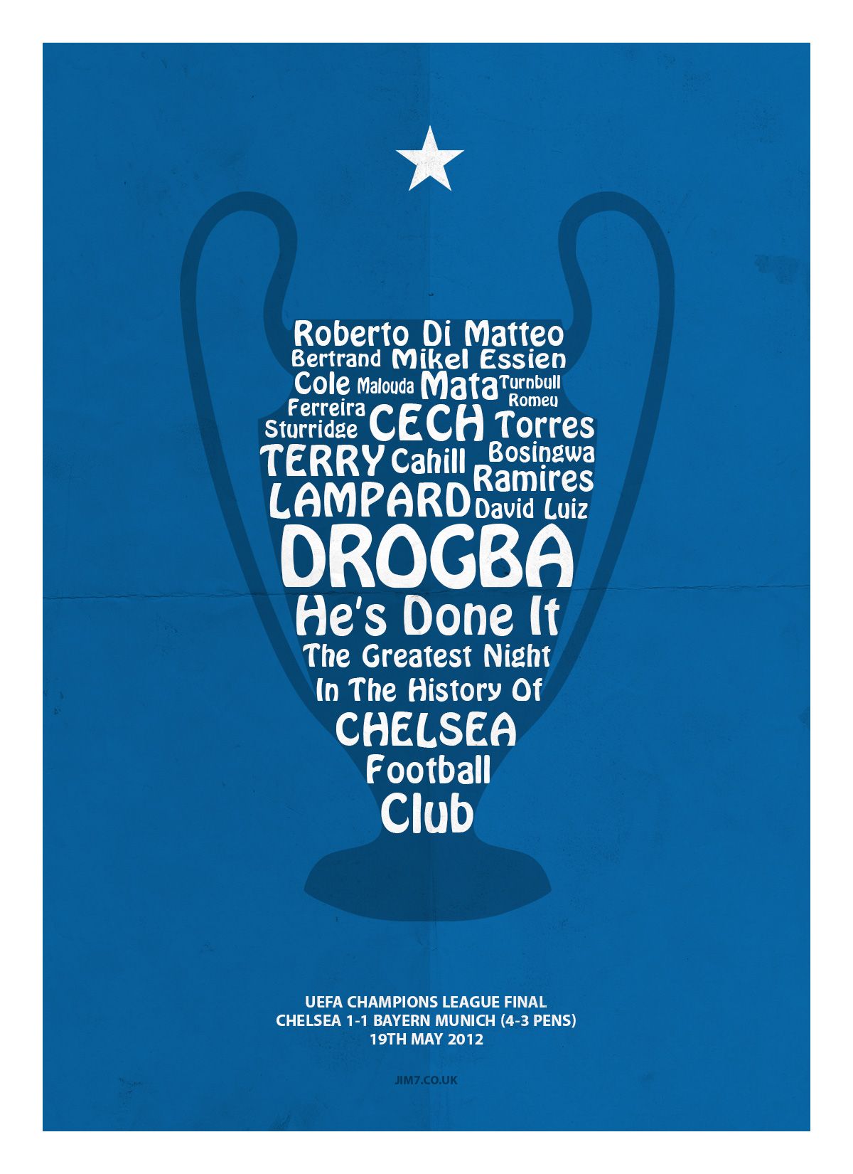 Chelsea Champions League Porter Design. Chelsea football, Chelsea champions league, Chelsea football club