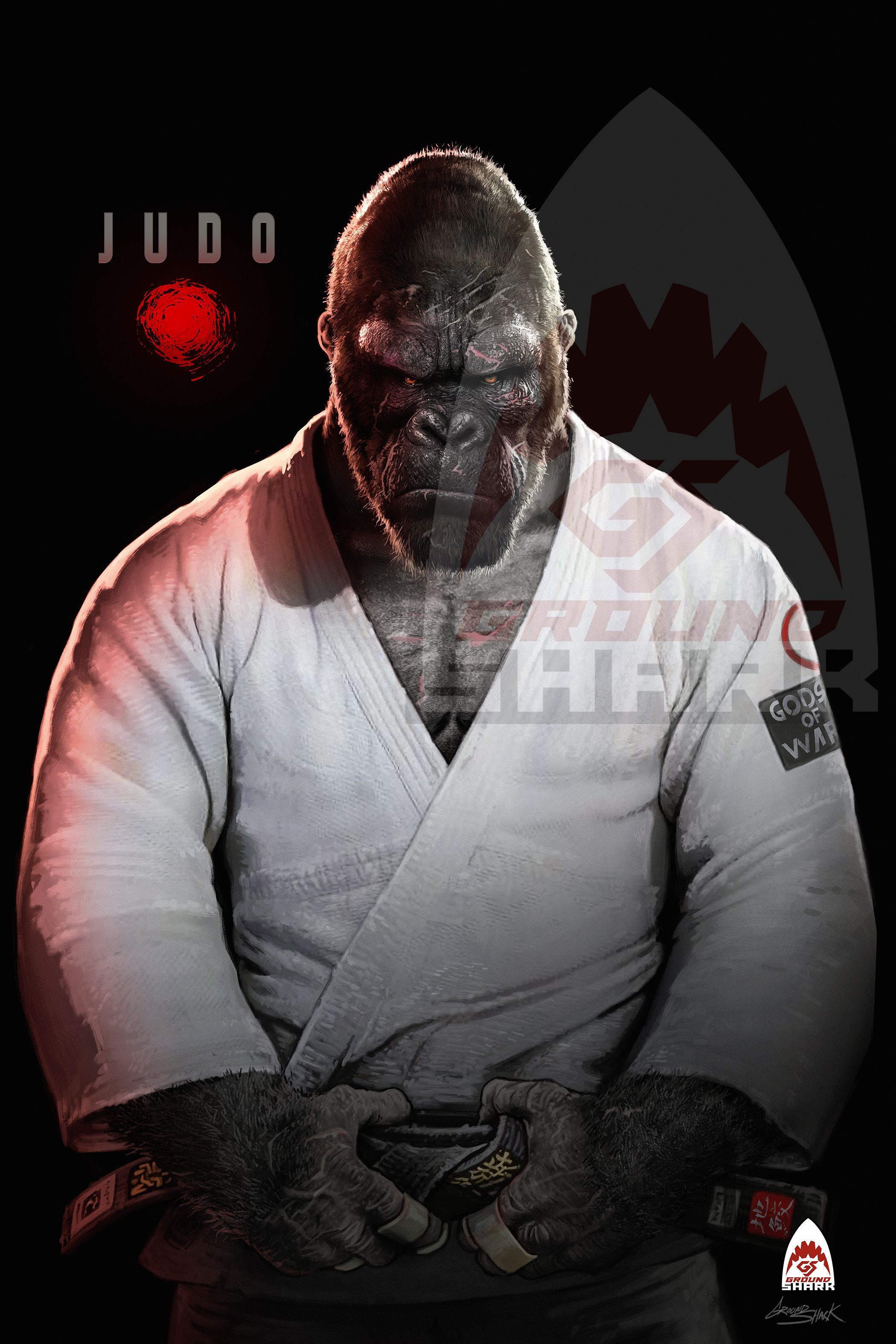 Judo Gorilla Poster. Ground Shark Prints. Combat art, Judo, Gorilla