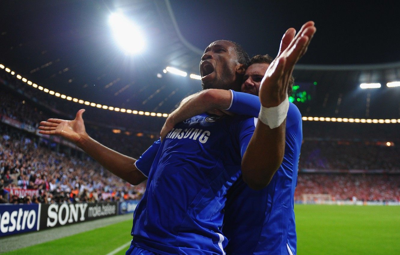 Wallpaper England, Sport, Football, Football, Chelsea, Champions League, Allianz Arena, Allianz Arena, Chelsea FC.Champion, Didier Drogba, Didier Drogba image for desktop, section спорт