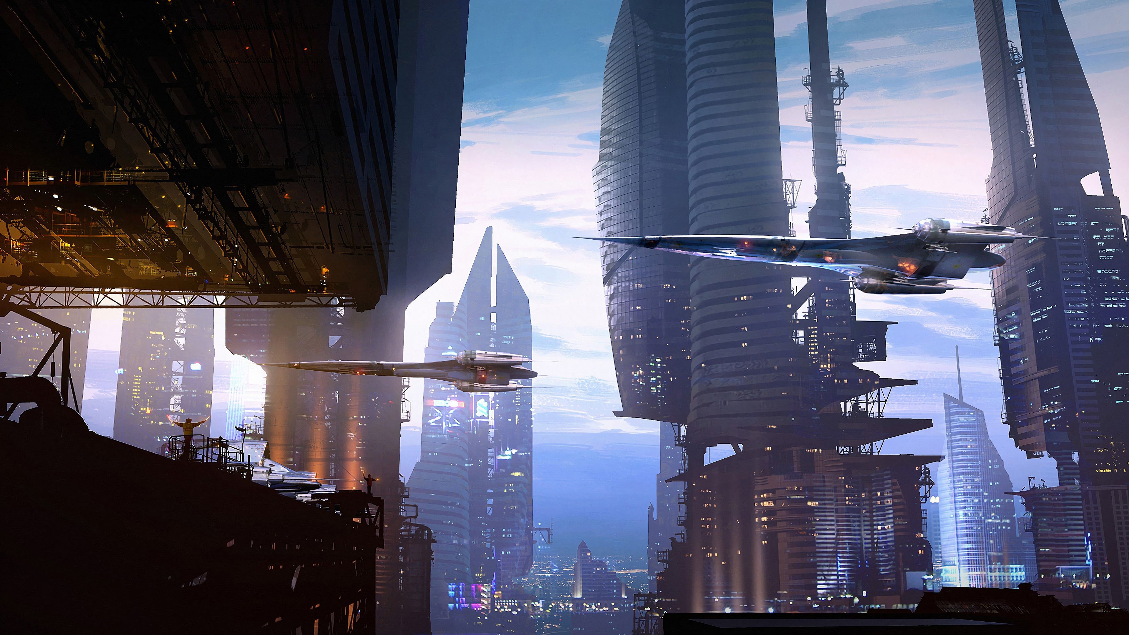 Sci Fi City Wallpaper 4k