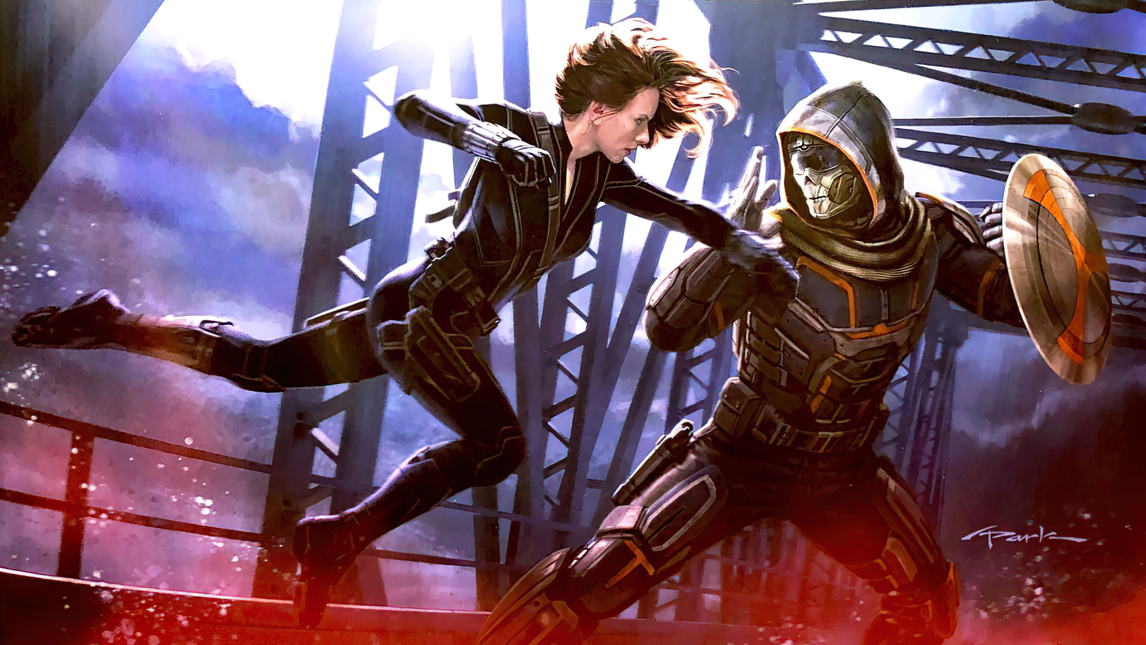 Black Widow vs Taskmaster, Movie, Art, 4K wallpaper. Mocah HD Wallpaper