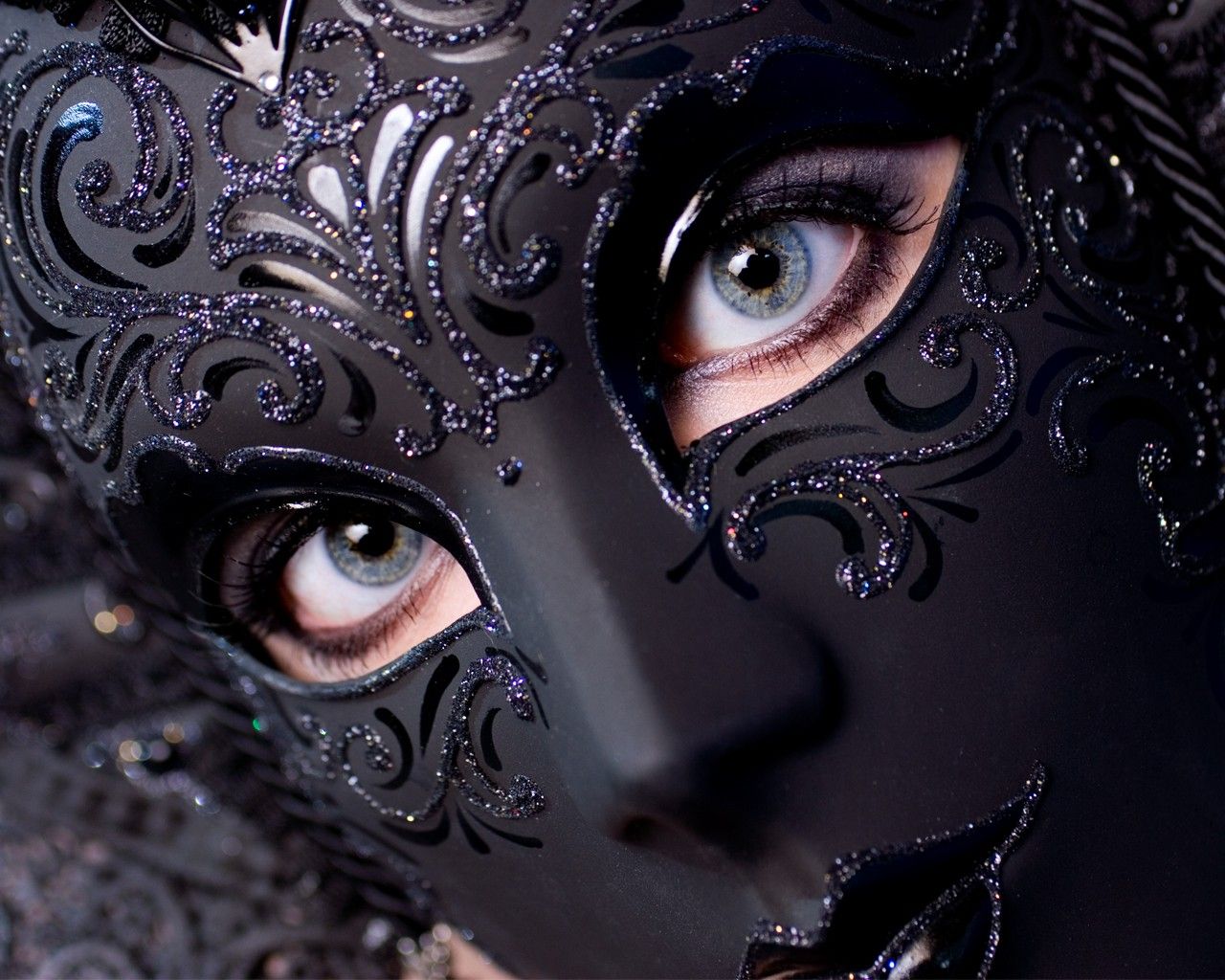 #blonde, #women, #looking at viewer, #brunette, #mask, #venetian masks wallpaper. Mocah HD Wallpaper