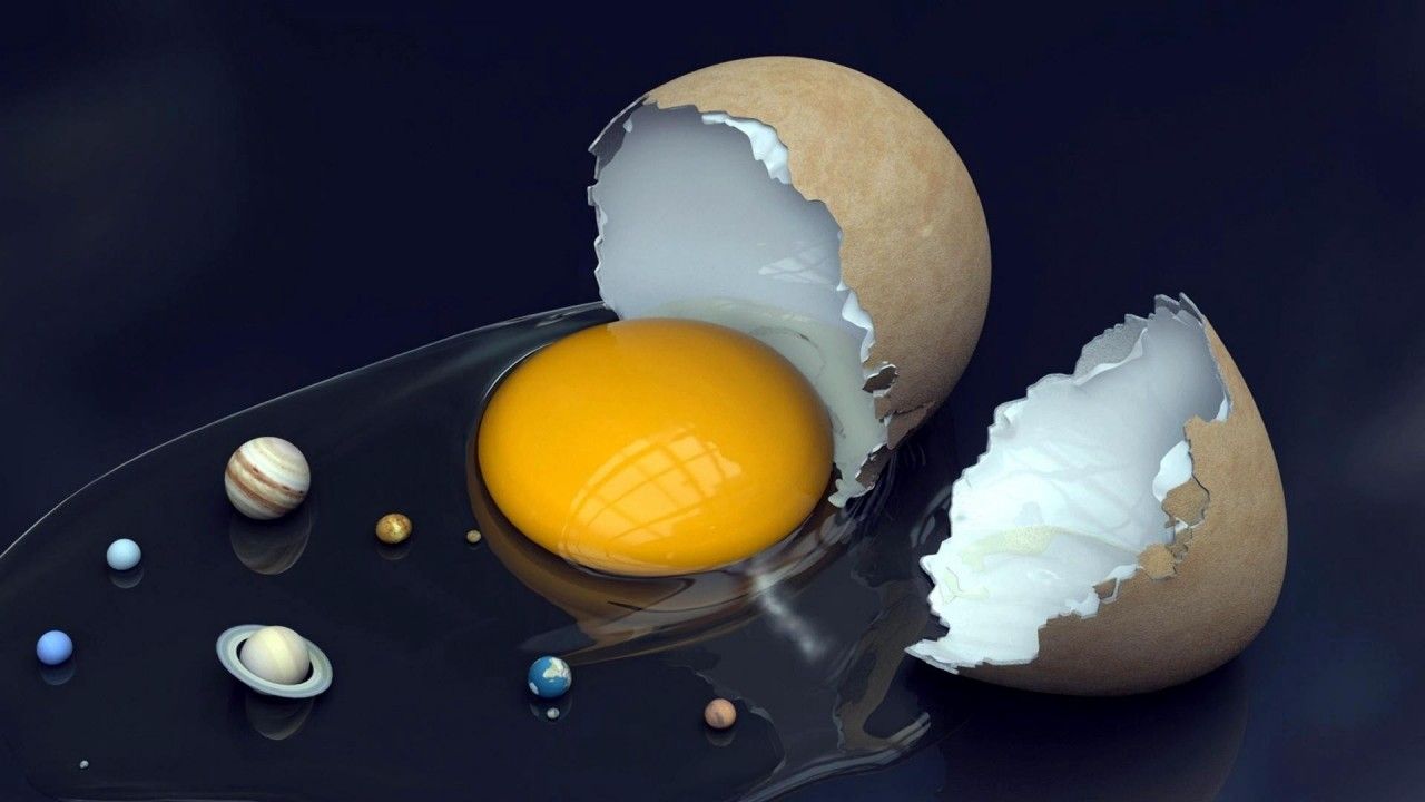 broken egg yolk egg shell 3D Models. Free