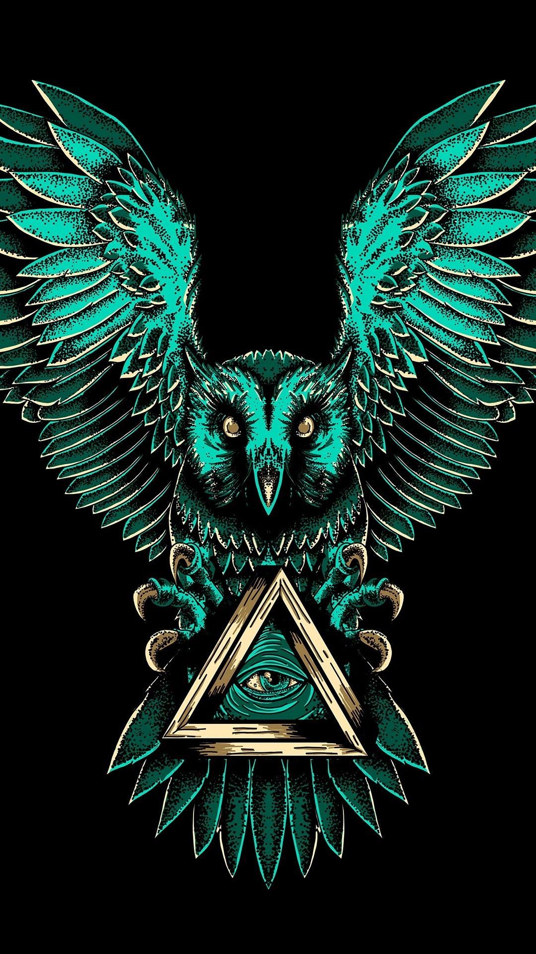 MuchaTseBle. Owl artwork, Illuminati art, Owl wallpaper