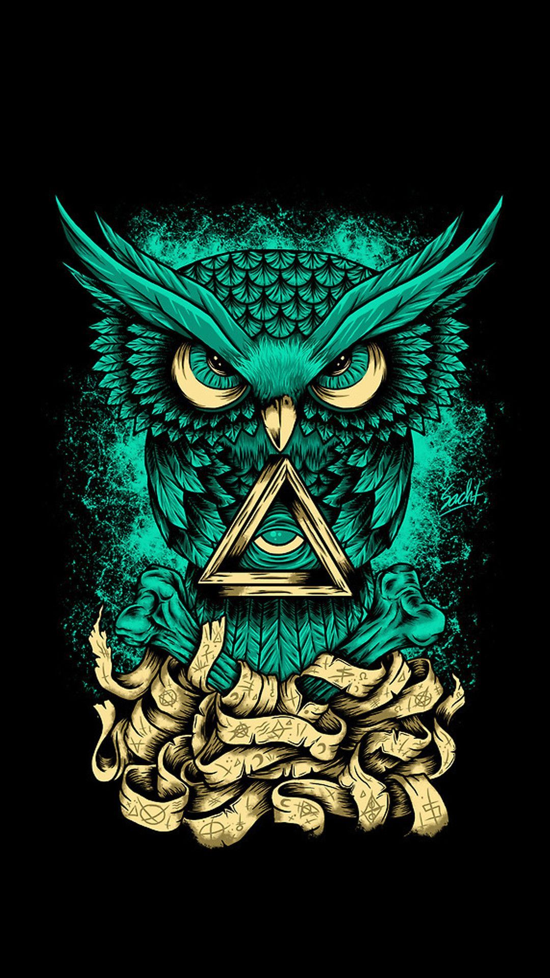 Illuminati Owl. Owl artwork, Owl wallpaper, Owl illustration