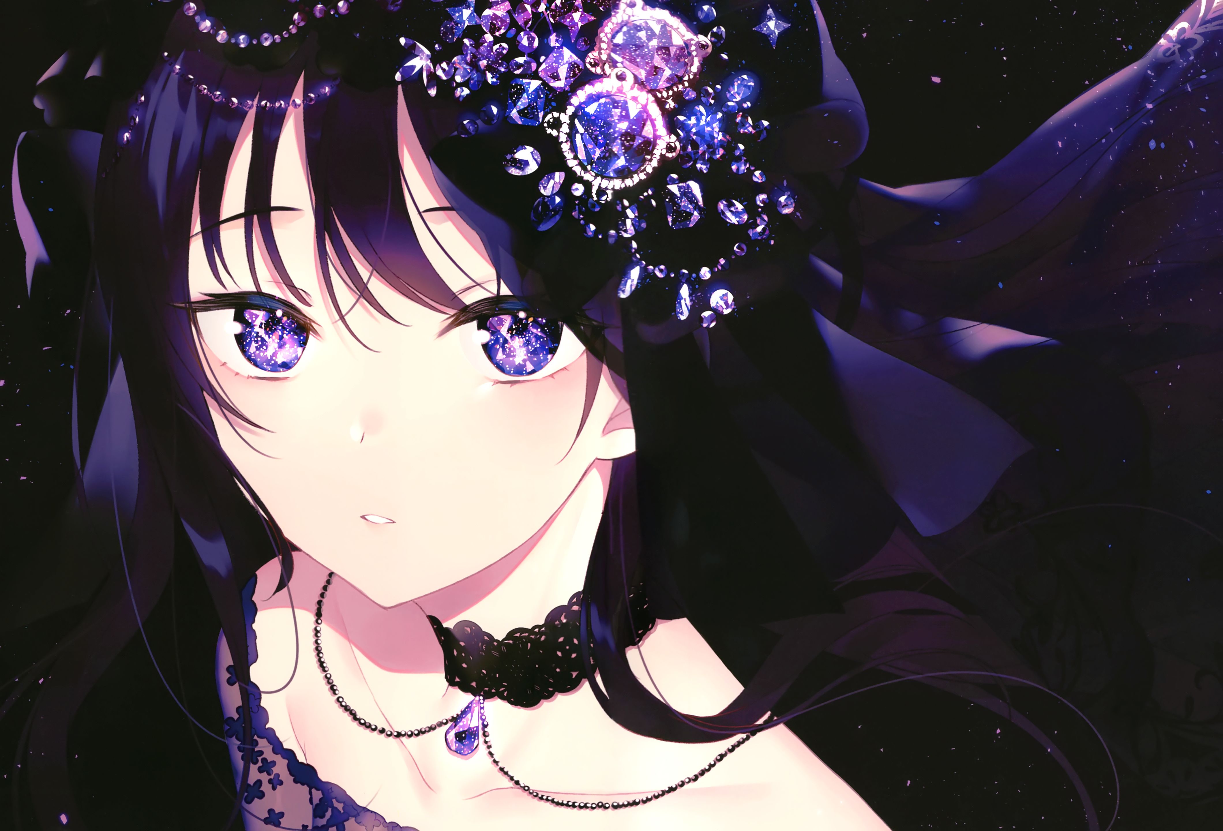 Purple Anime Girl Wallpaper, HD Purple Anime Girl Background on WallpaperBat