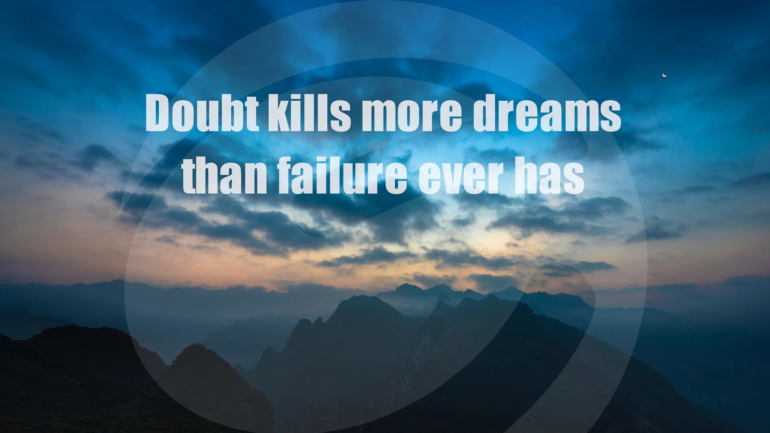 Wallpaper 4k Doubt Kills Dreams Failure Quote Compared, Doubt, Dreams, Failure, Kills, Quote
