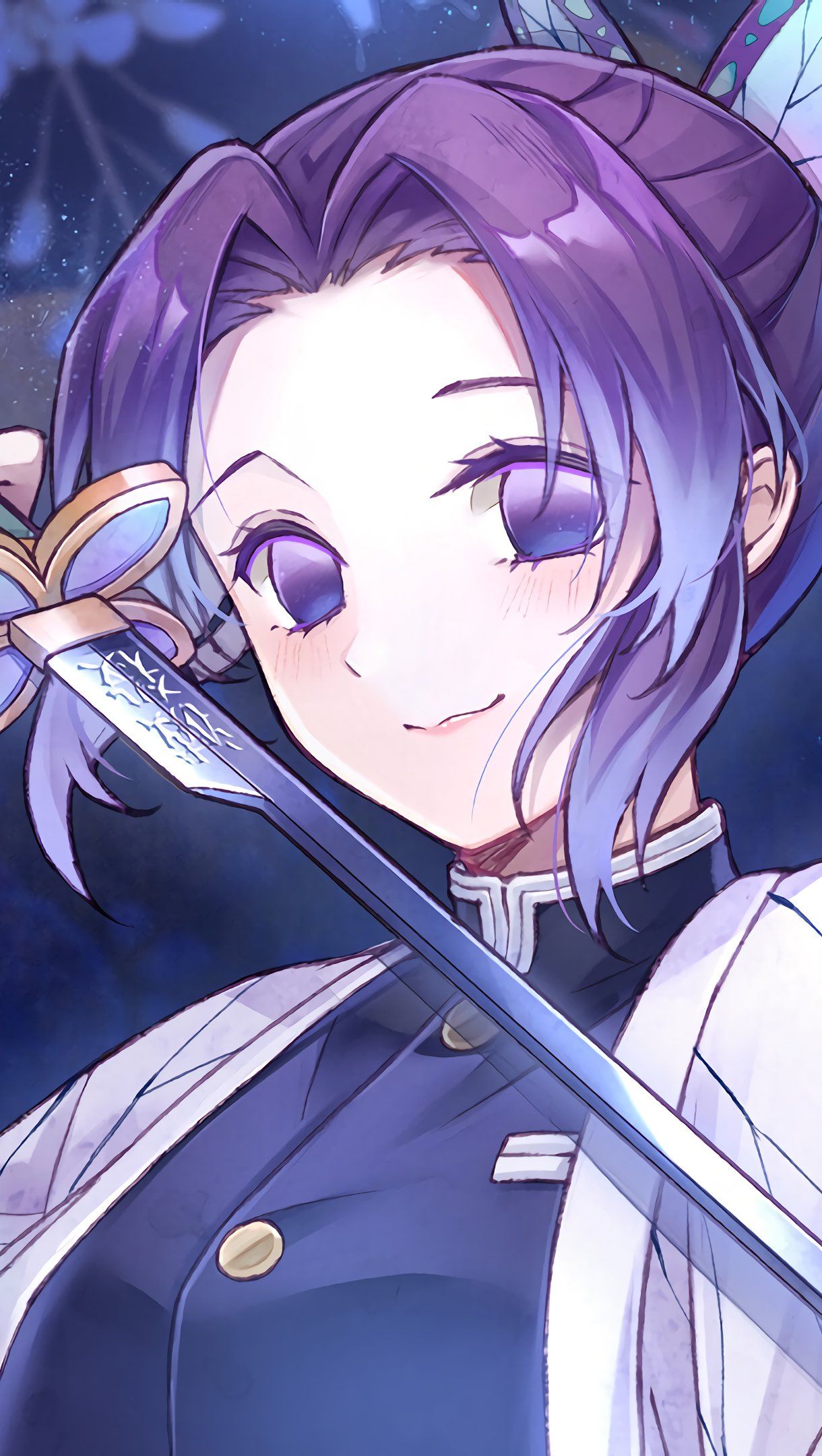 Shinobu Kocho from Kimetsu no Yaiba Anime Wallpaper 4K for iPhone and Mobile Phone