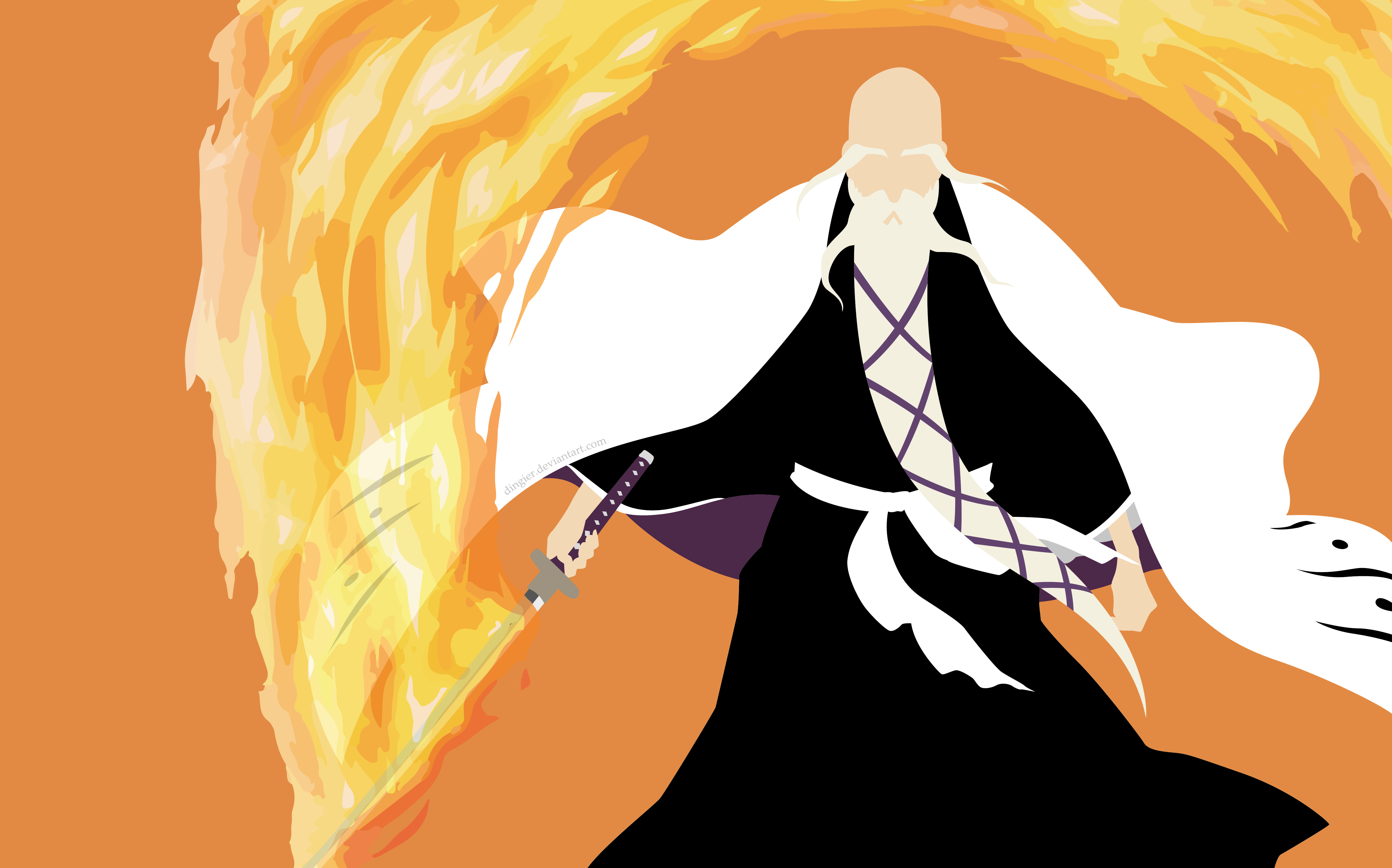 wallpapers bleach Capitão Geral yamamoto genryuusai  Personajes de bleach  Capitanes de bleach Personajes de anime