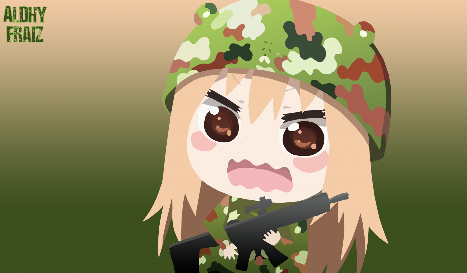 illustration, anime, anime girls, cartoon, Himouto Umaru chan, Doma Umaru. Mocah HD Wallpaper