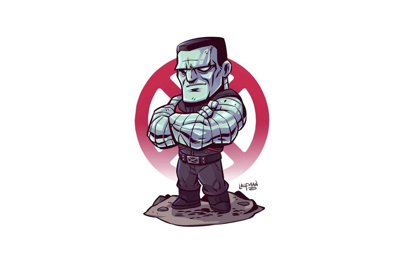 Wallpaper Marvel, Derek Laufman, Colussus image for desktop, section минимализм