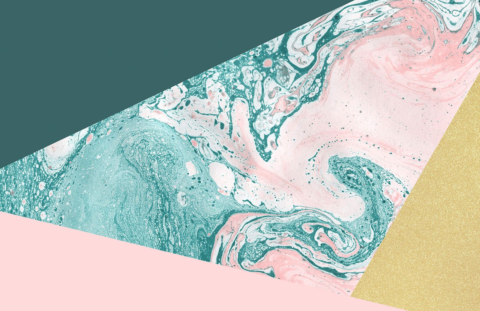 Marble & Glitter Geometric Wallpaper Mural