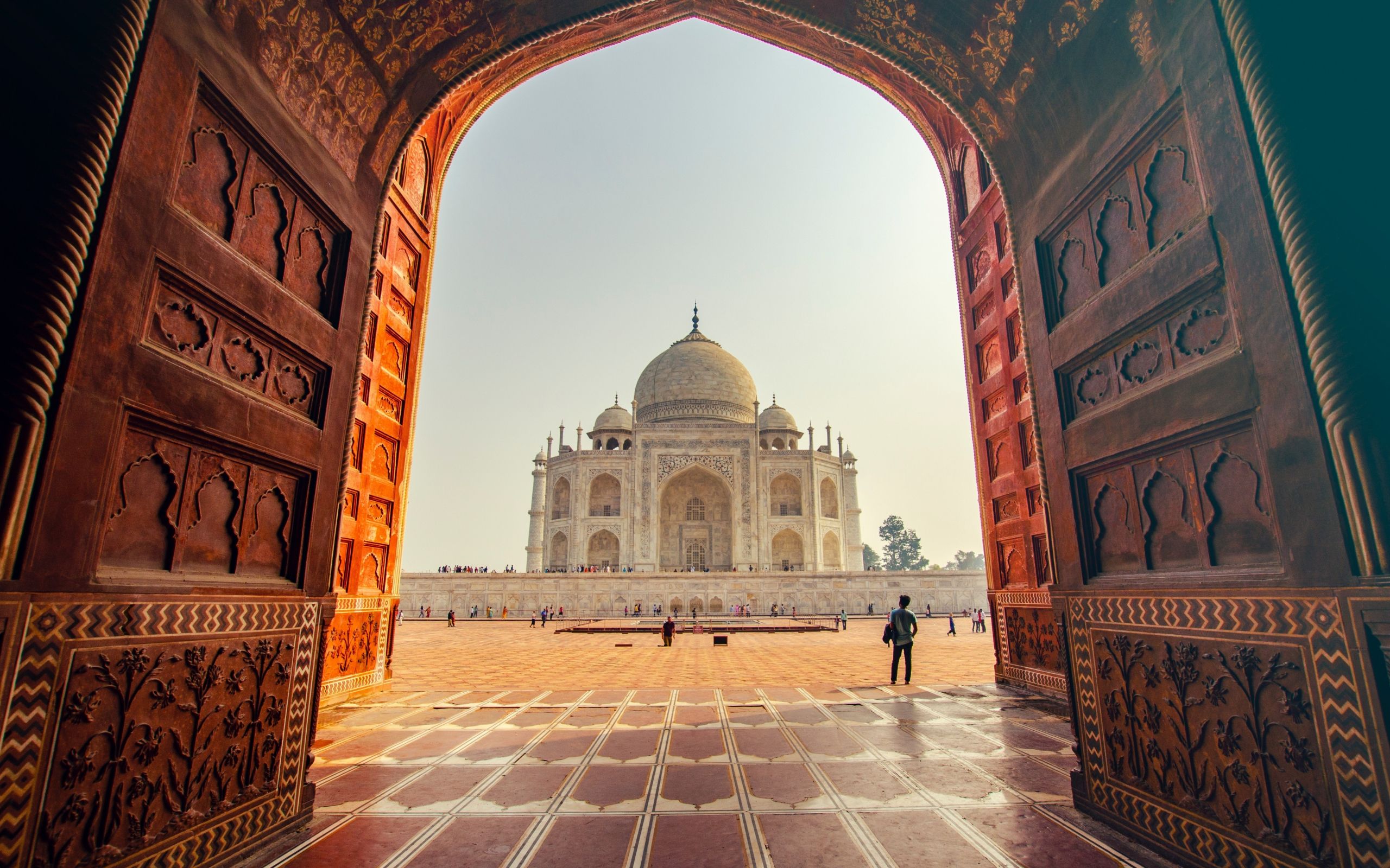Download 2560x1600 wallpaper architecture, taj mahal, new delhi, dual wide, widescreen 16:10, widescreen, 2560x1600 HD image, background, 18614