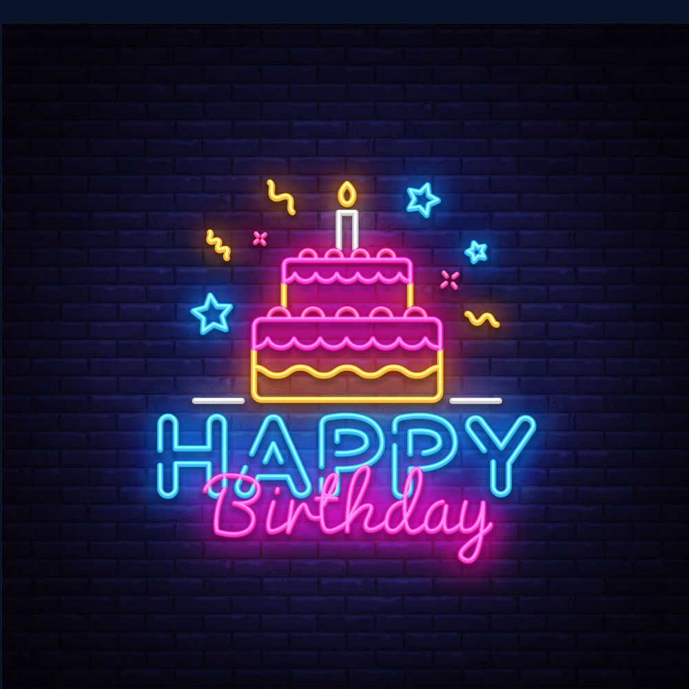 Clients & Works. Happy birthday text, Happy birthday art, Happy birthday typography