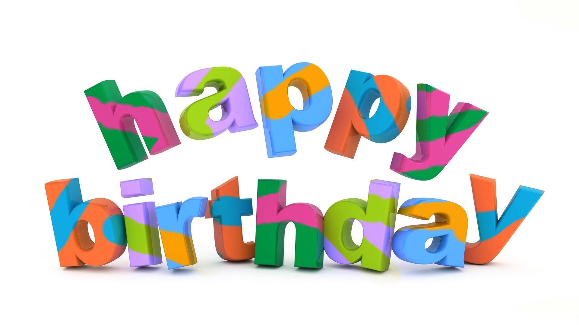 Happy birthday text 3d illustration 32479765 PNG