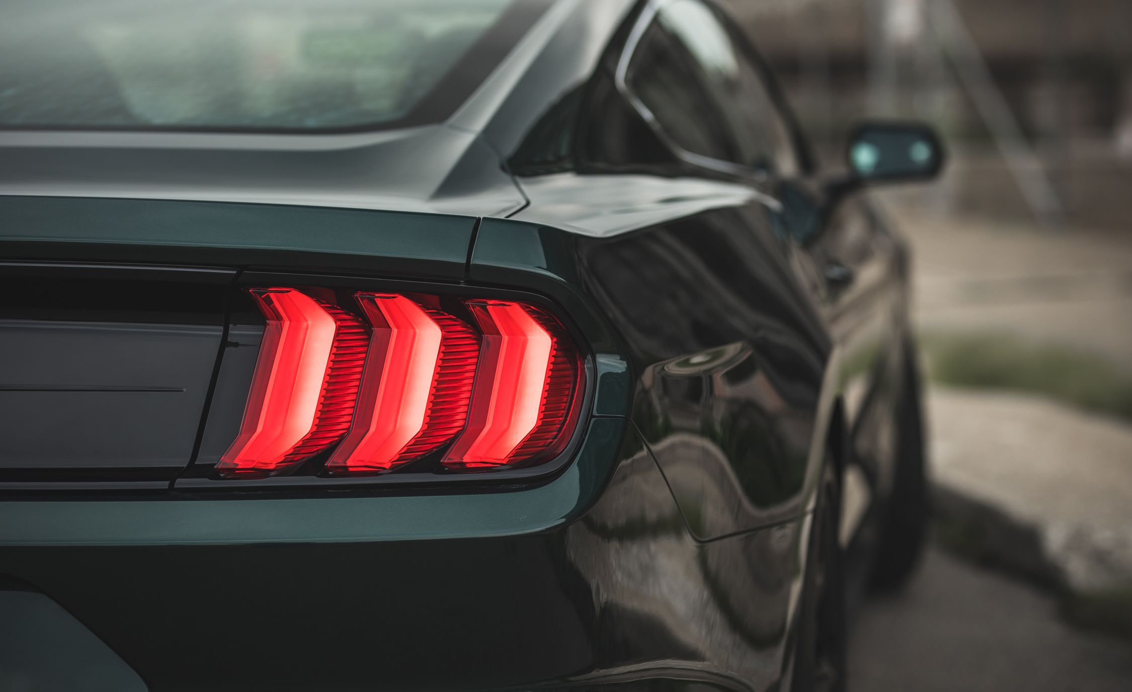 Ford Mustang Bullitt Tail Light Wallpaper