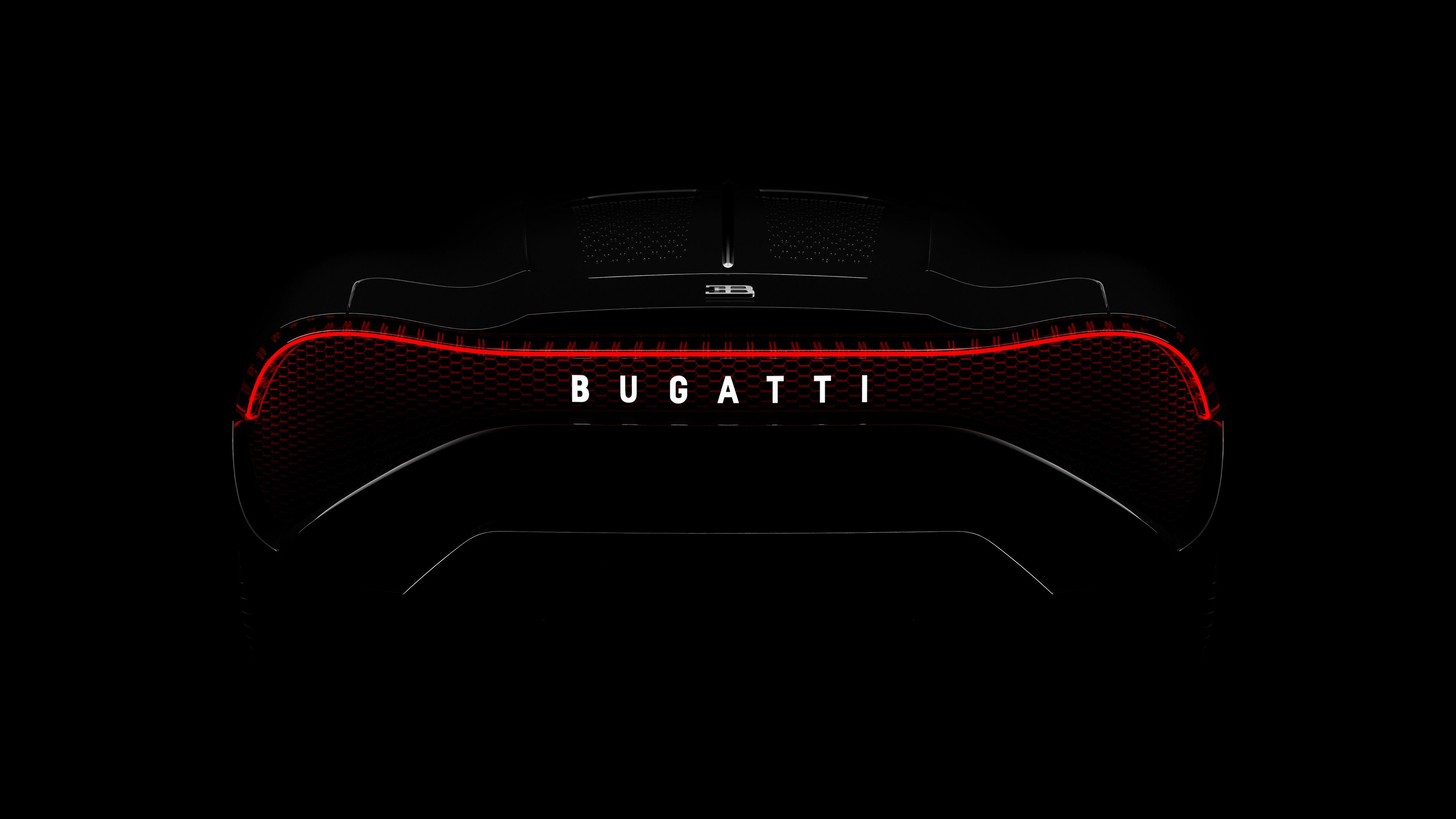 Bugatti Tail Light Wallpaper:3840x2160