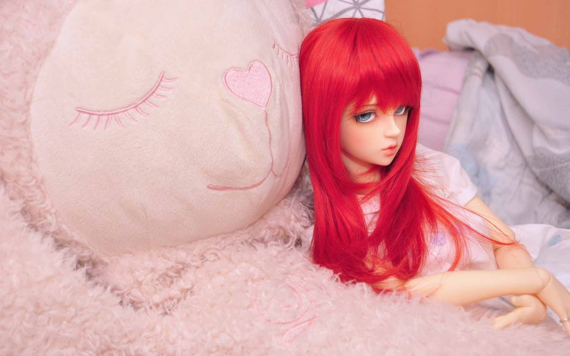 Redhead Doll Toy HD Wallpaper Doll Teddy Bear