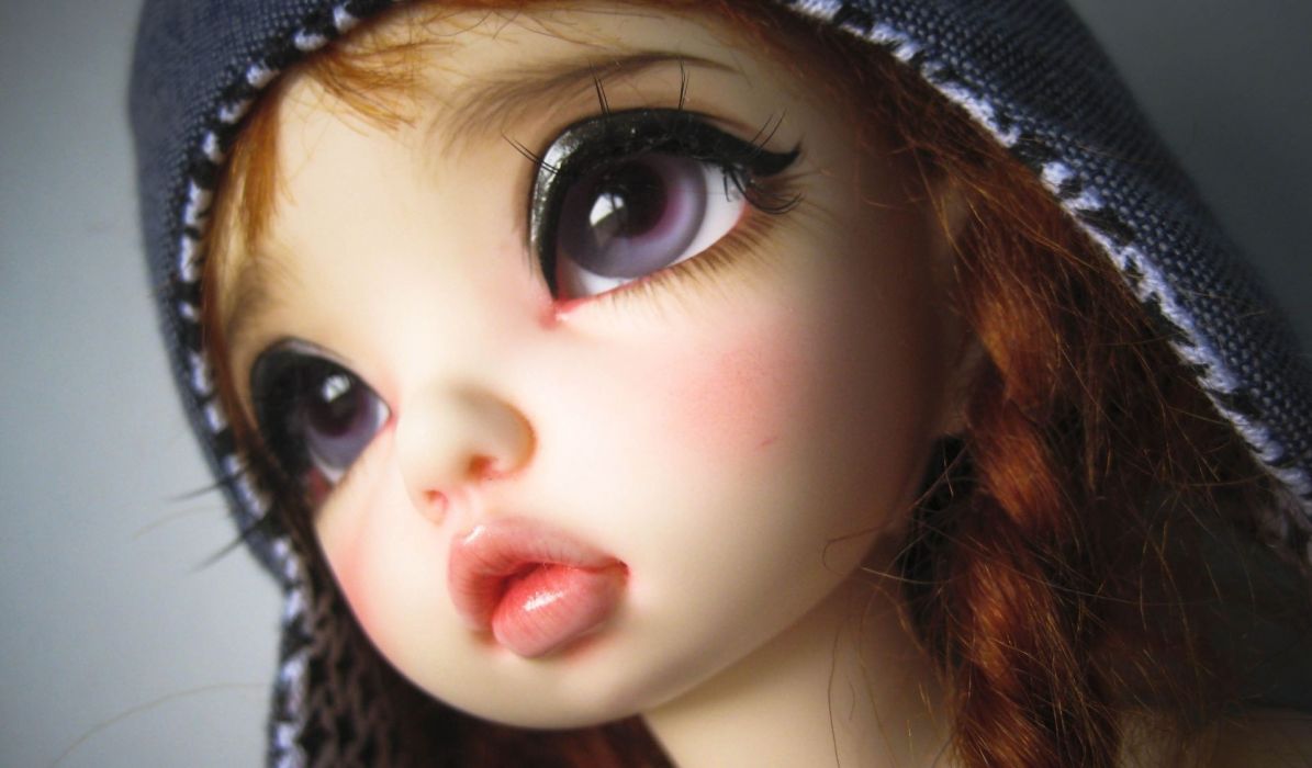 Toys doll girls women face eyes lips anime redheads wallpaperx1125