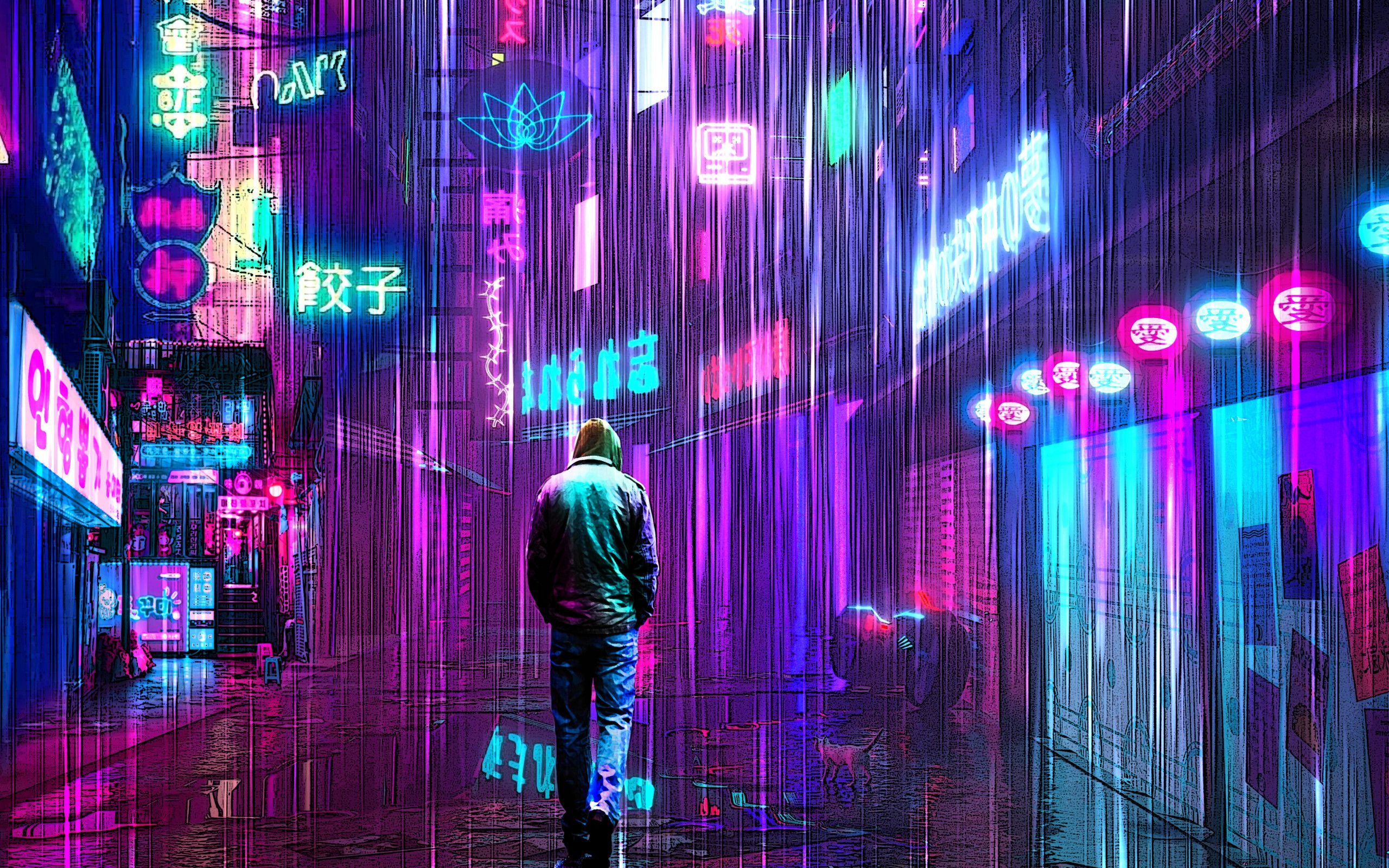 Cyberpunk neon background фото 105