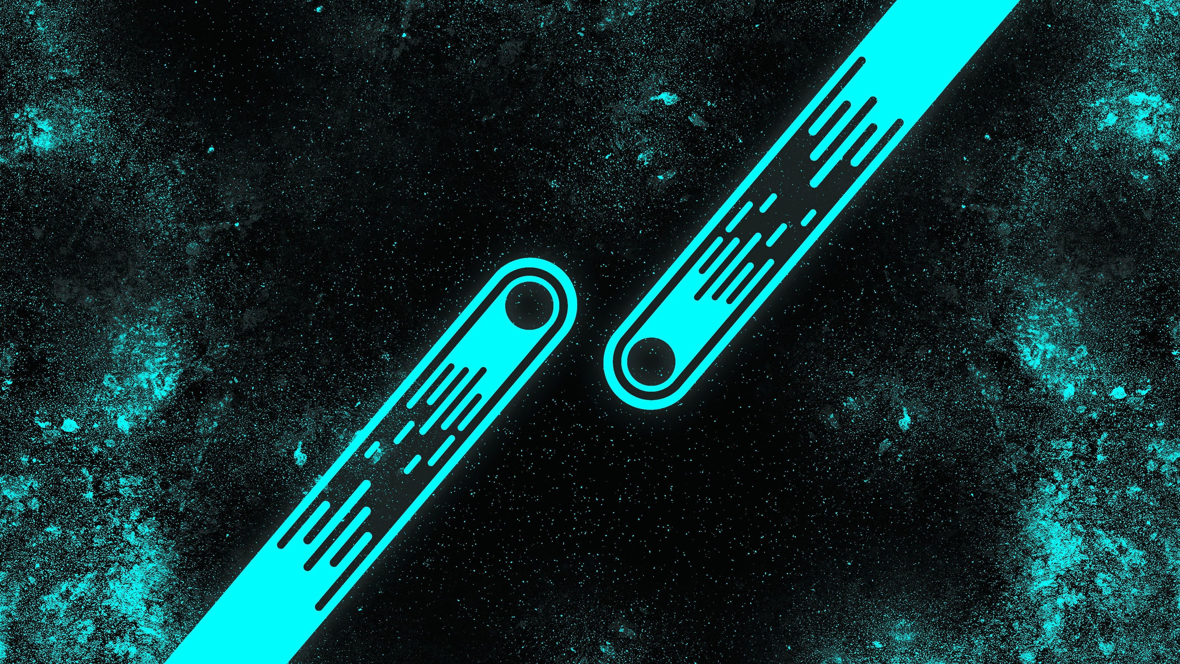 Two White And Black Strips #neon #abstract Graphic Design #meteors #cyan #stars #turquoise K #wallpaper. Abstract Graphic Design, Neon Wallpaper, Graphic Design