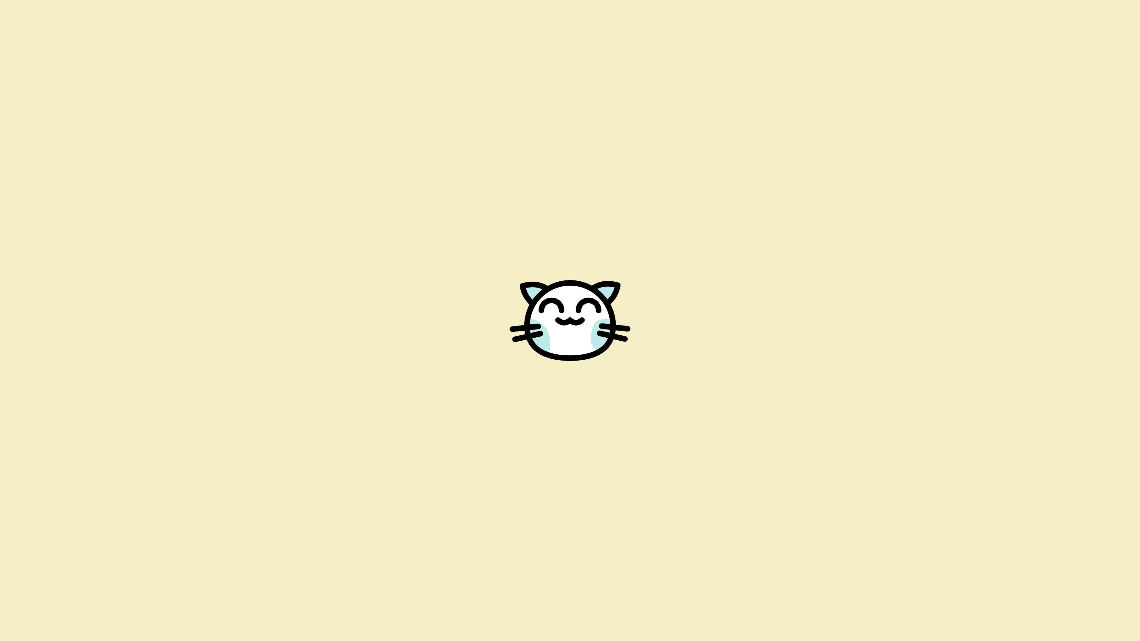 Minimalistic Cat 4K wallpaper. Cat wallpaper, Wallpaper, Lego wallpaper