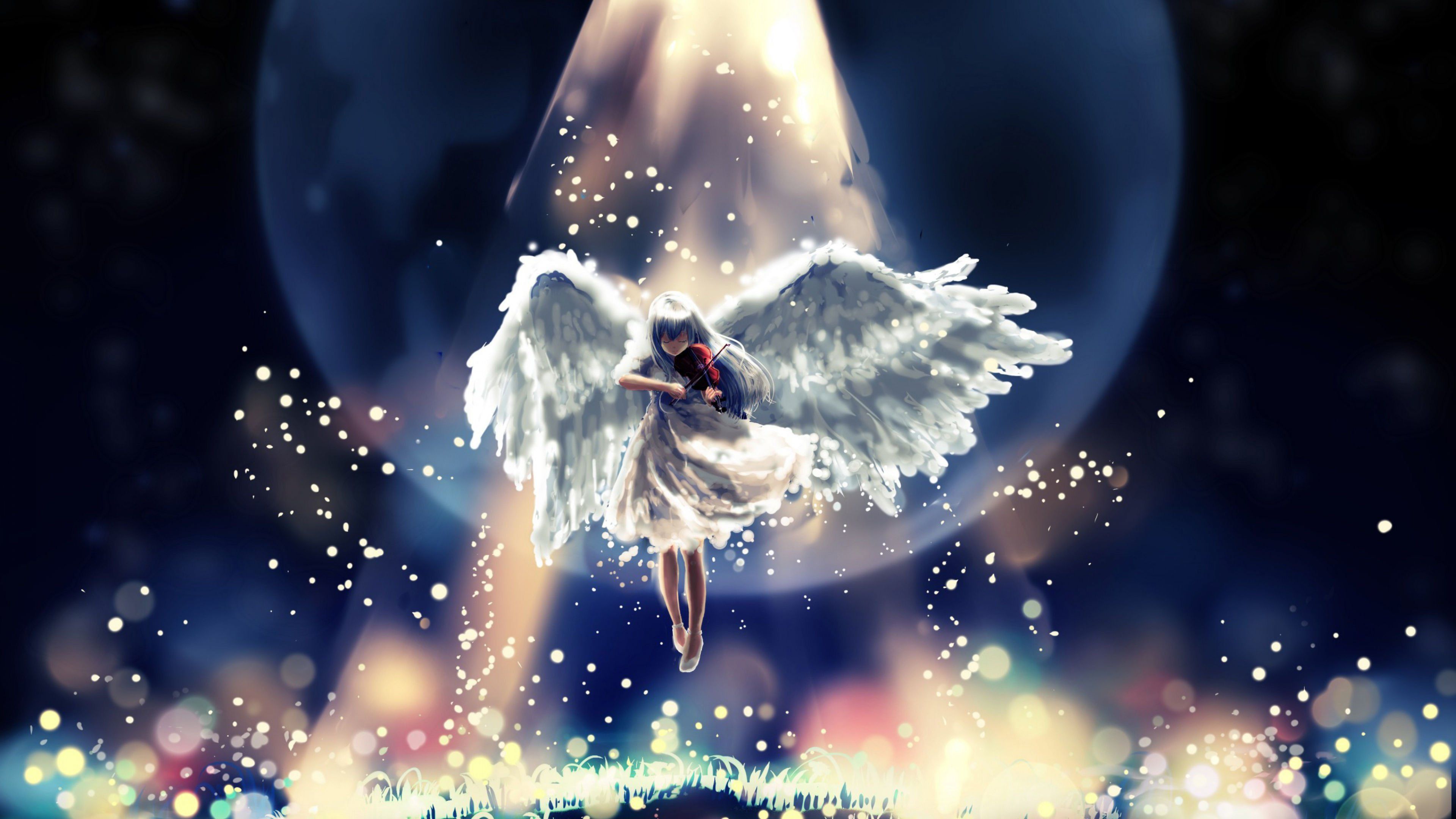 Fallen Angel 4K wallpaper. Angel wallpaper, Anime wallpaper, Sky anime