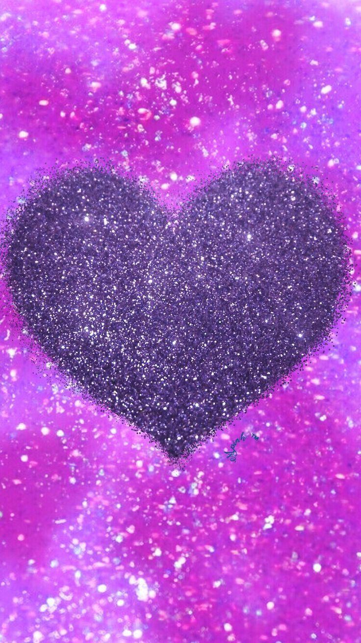 Glitter Heart Wallpaper Free Glitter Heart Background
