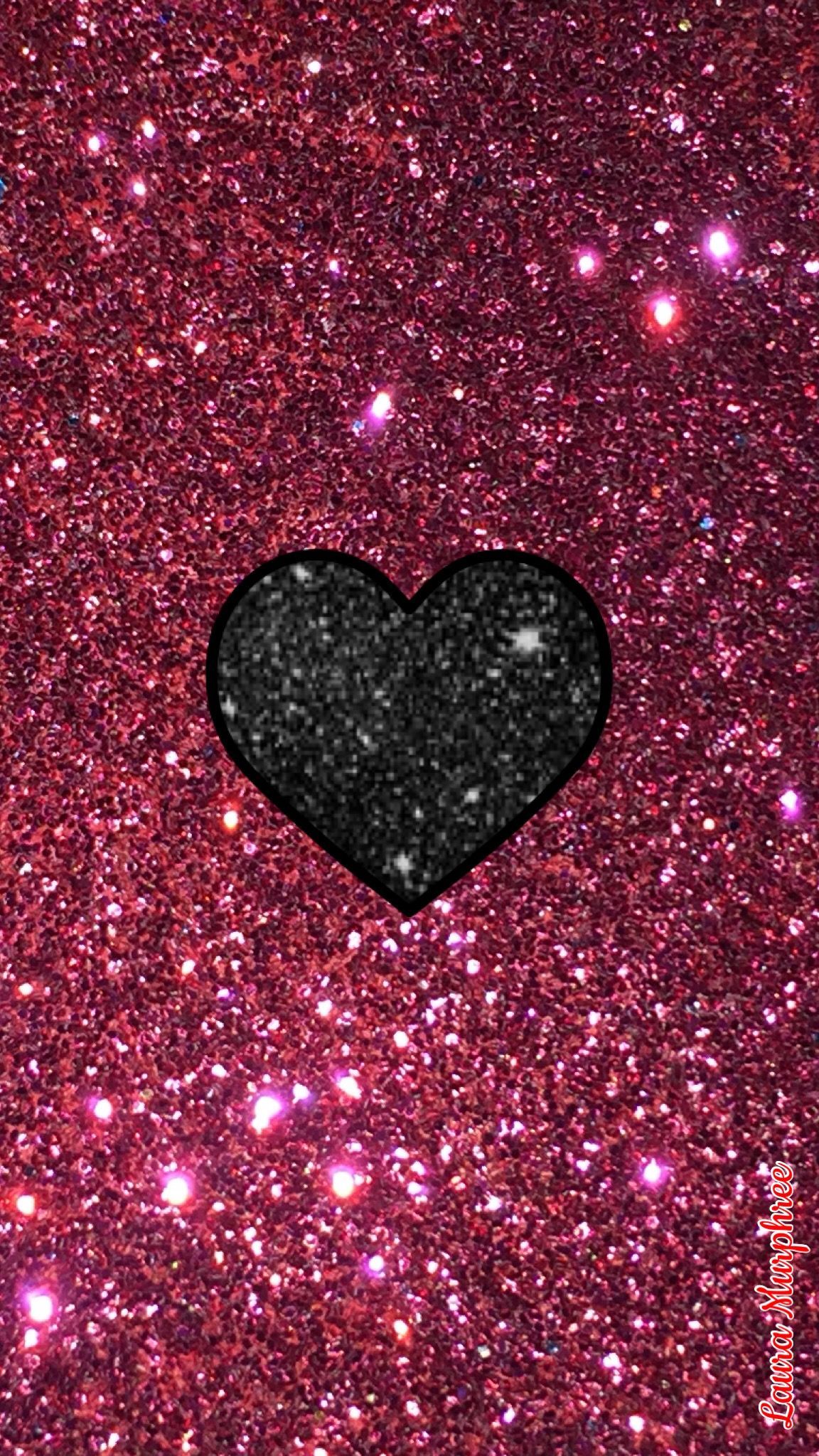 Heart Wallpaper Photo Glitter