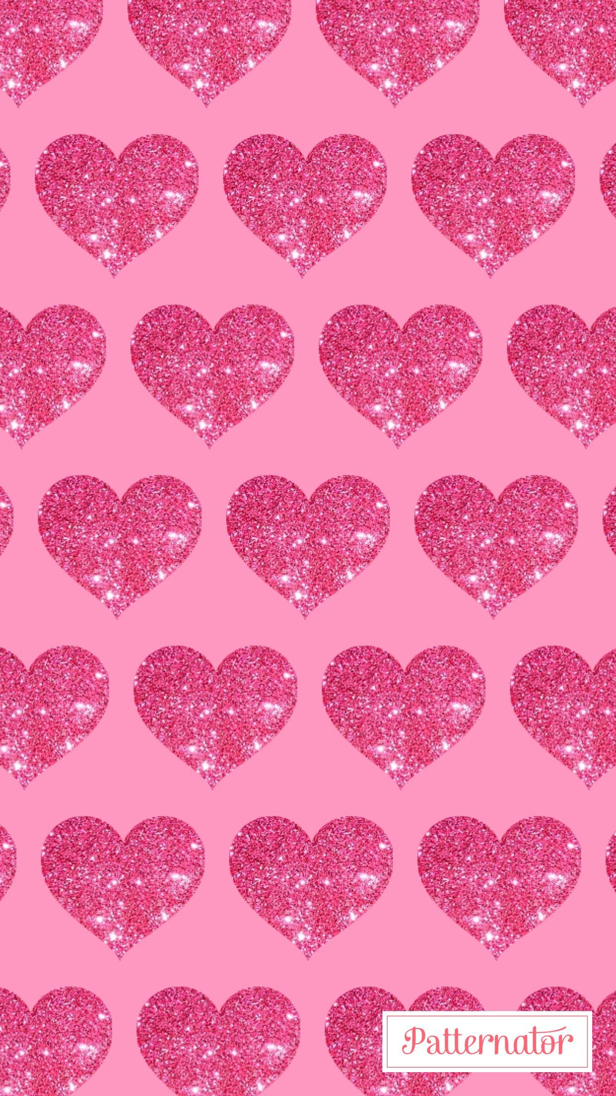 Glitter Hearts Wallpaper