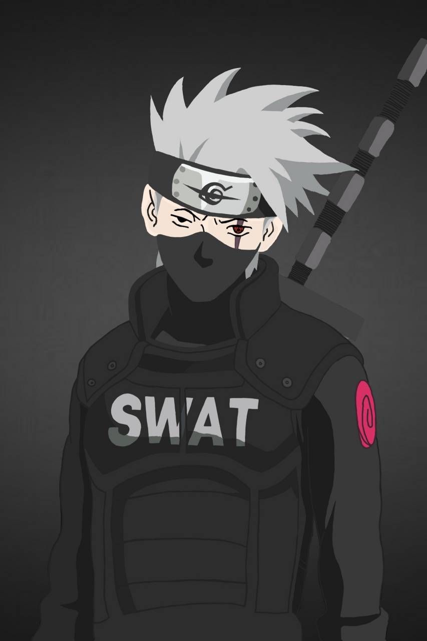 Kakashi Hatake, anime, black, charecter, dark, hatake, kakashi, naruto,  shippuden, HD phone wallpaper