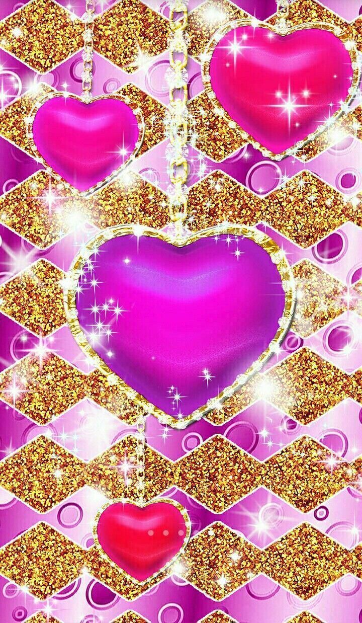 Glitter heart frame on black background pink Vector Image