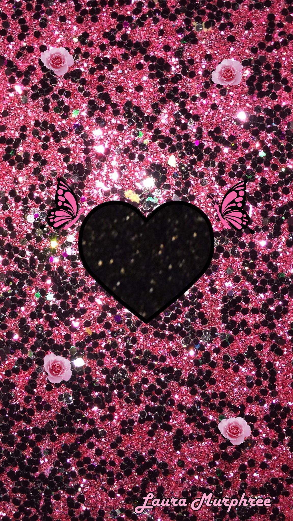 Hearts Glitter Wallpapers Wallpaper Cave